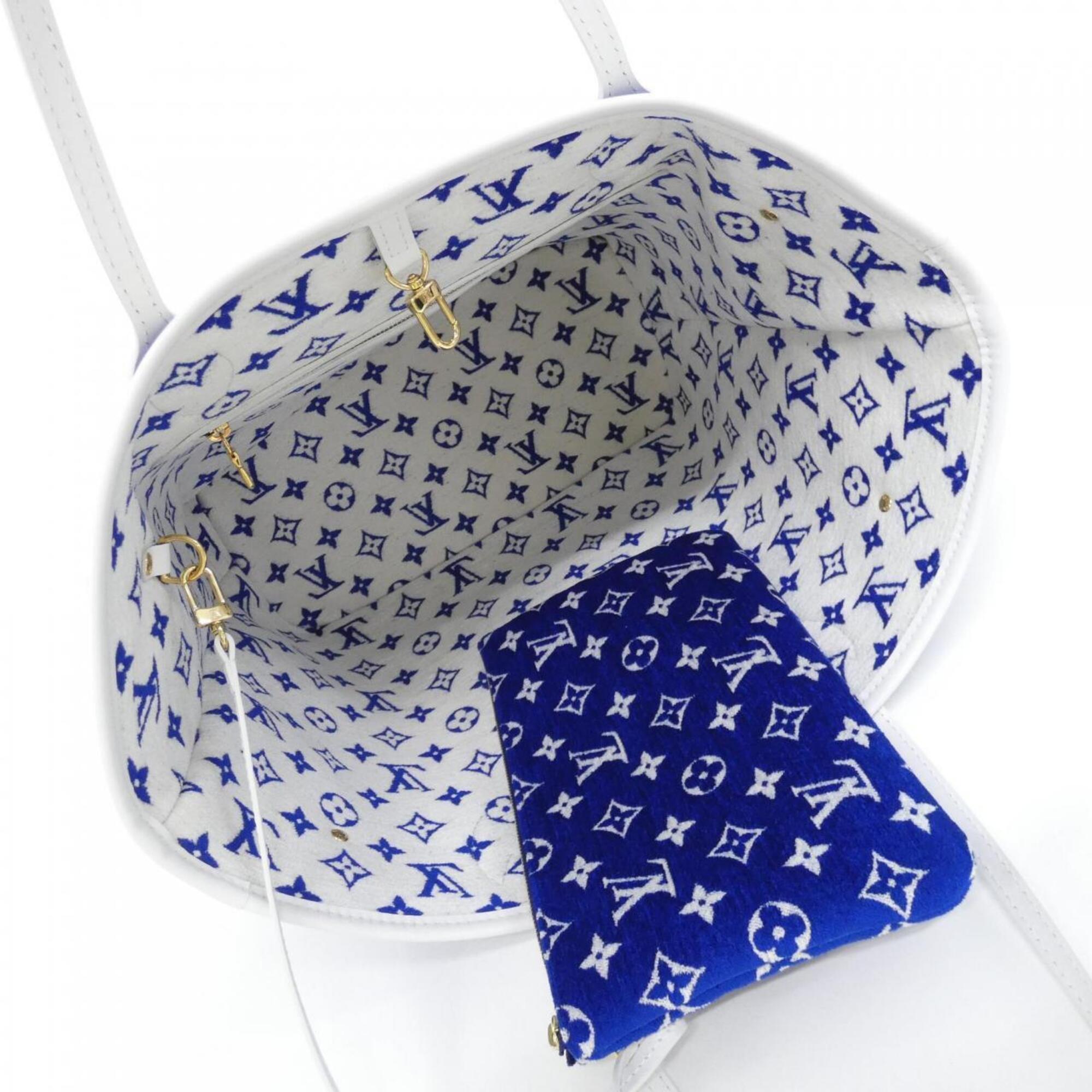 Louis Vuitton Blue Jacquard Handbag Pouch (Pre-Owned)
