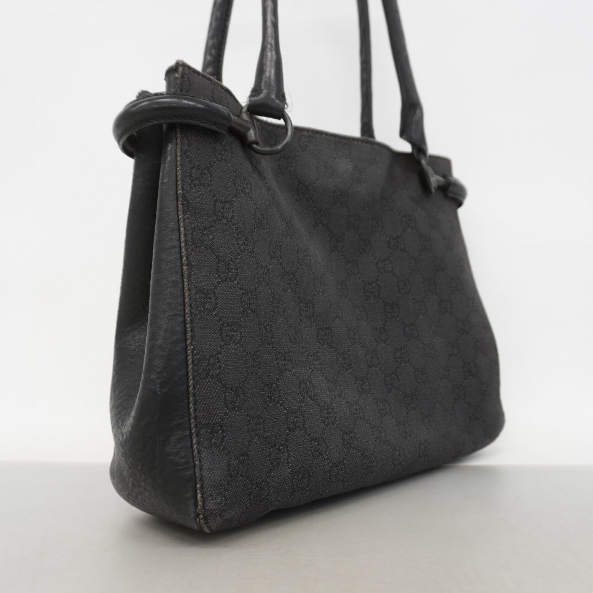 Gucci Black Denim Tote Bag (Pre-Owned)