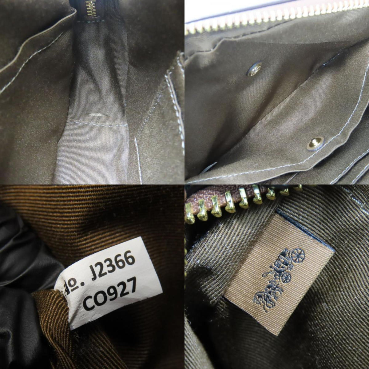 Coach Bordeaux Brown Canvas Leather Pochette Shoulder Bag (Pre-Owned)