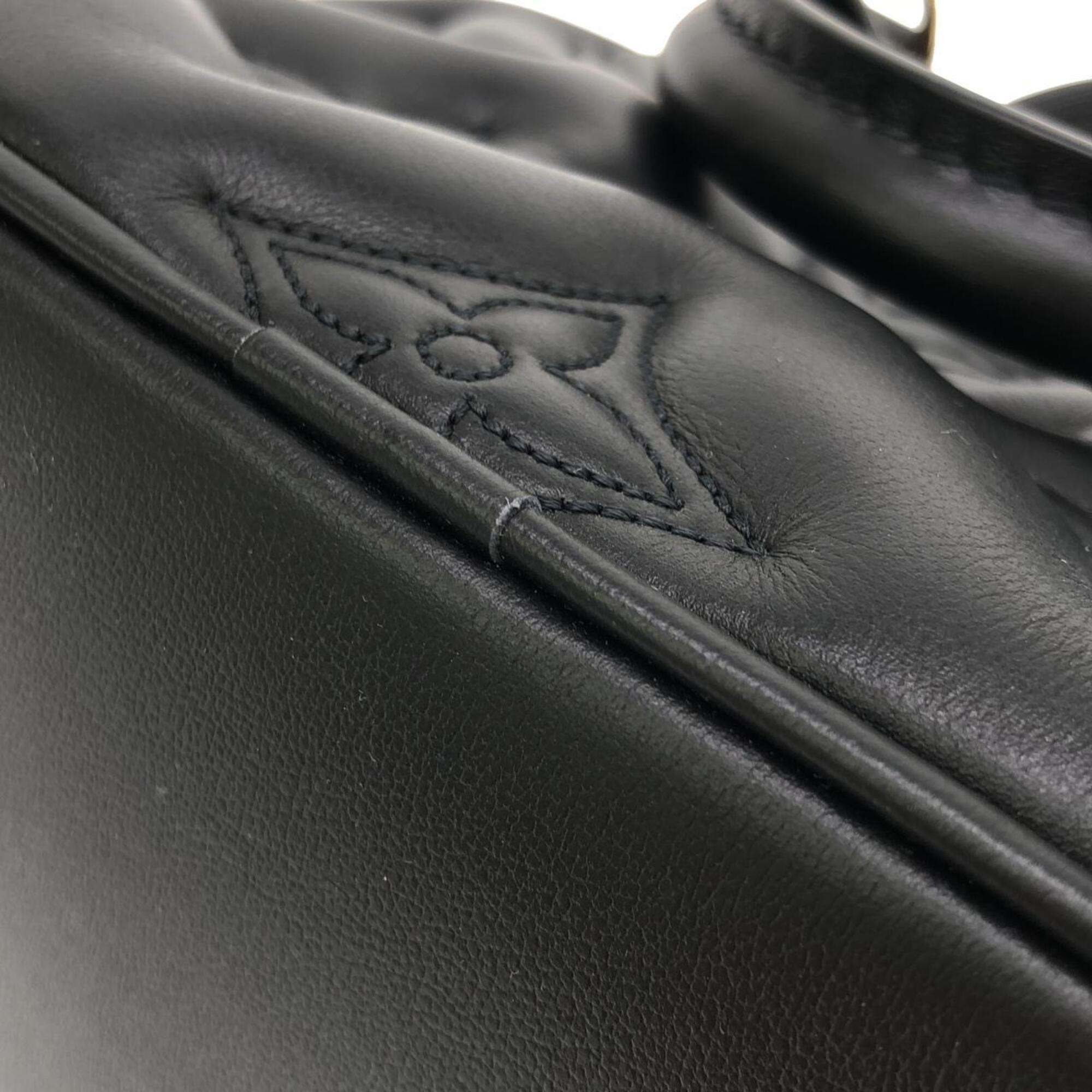 Louis Vuitton Black Leather Handbag (Pre-Owned)
