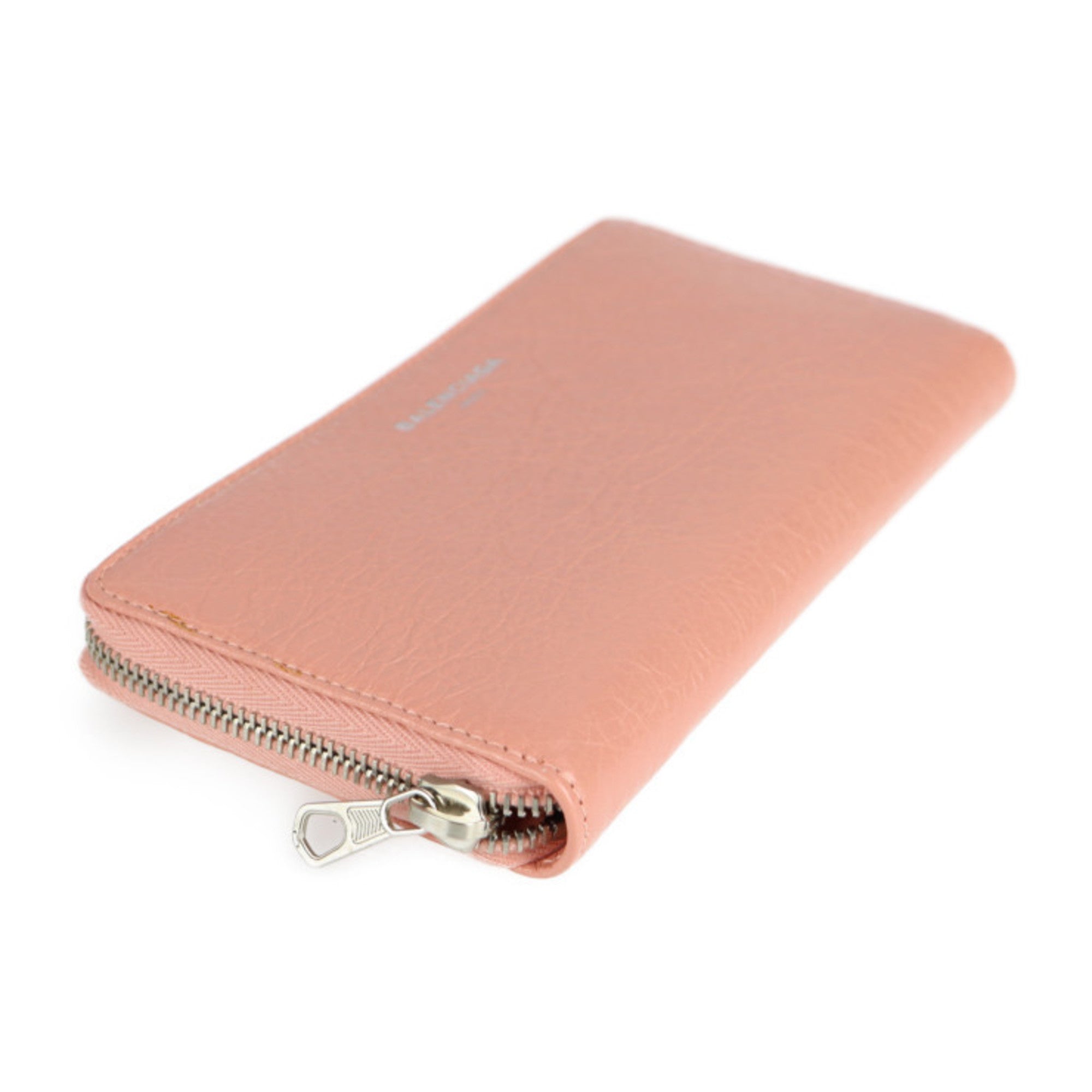 Balenciaga Pink Beige Leather Coin Purse/Coin Case (Pre-Owned)