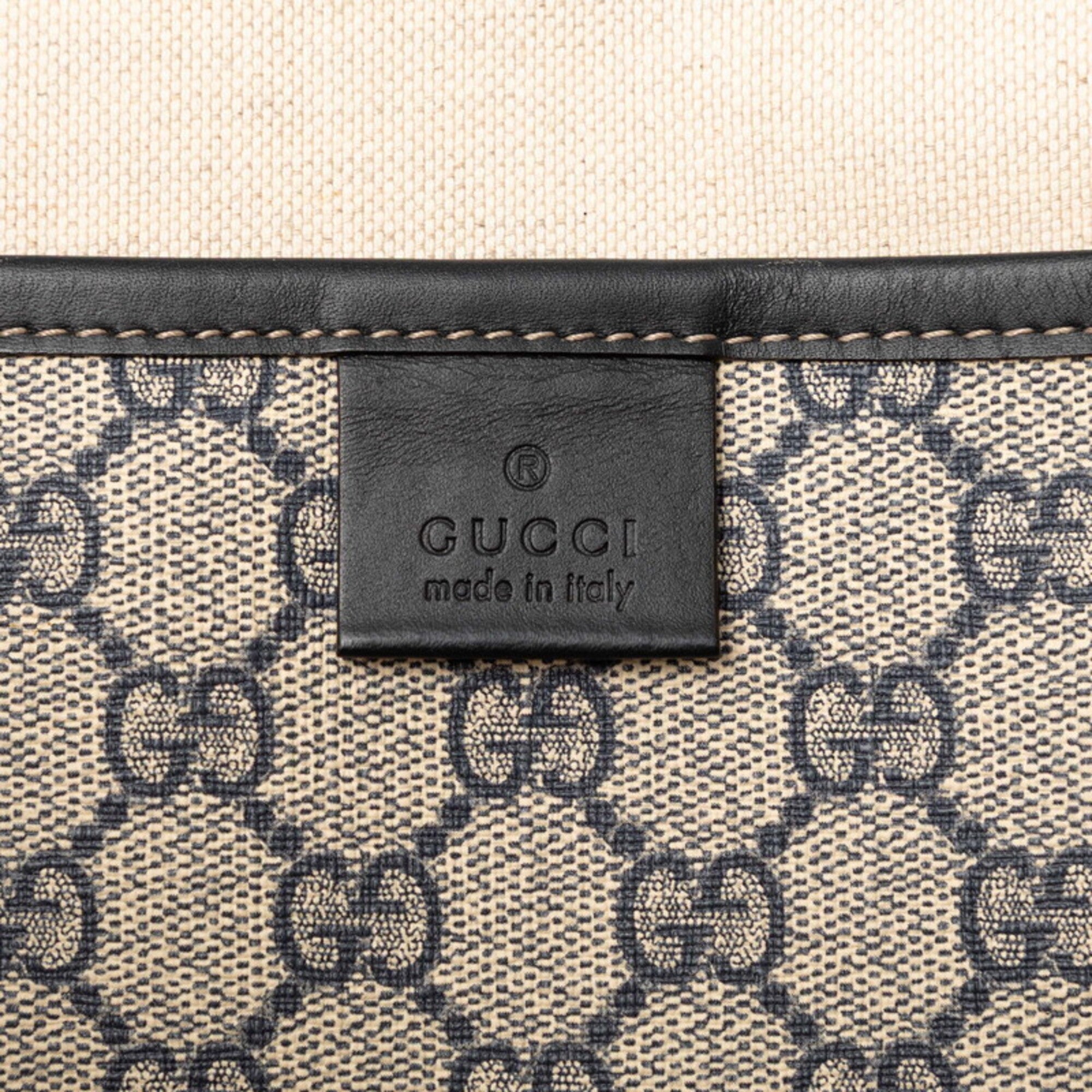 Gucci Beige Brown Pvc Leather Shoulder Bag Tote Bag (Pre-Owned)