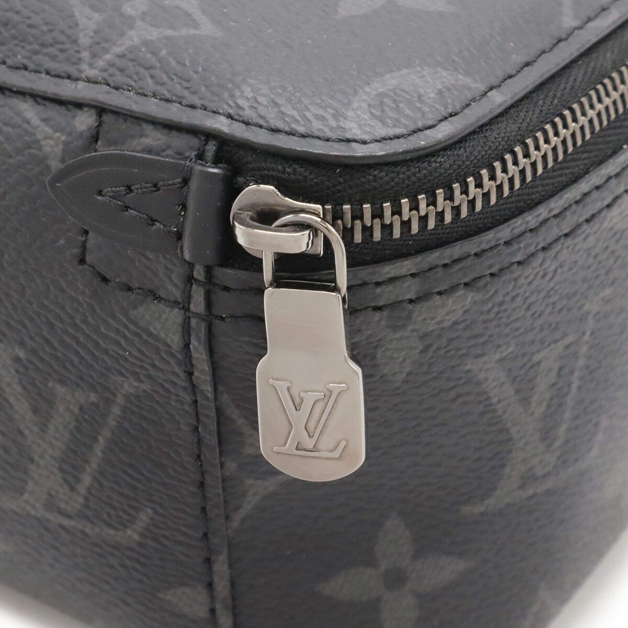 Louis Vuitton Black Gray Monogram Eclipse Canvas Leather Pouch (Pre-Owned)