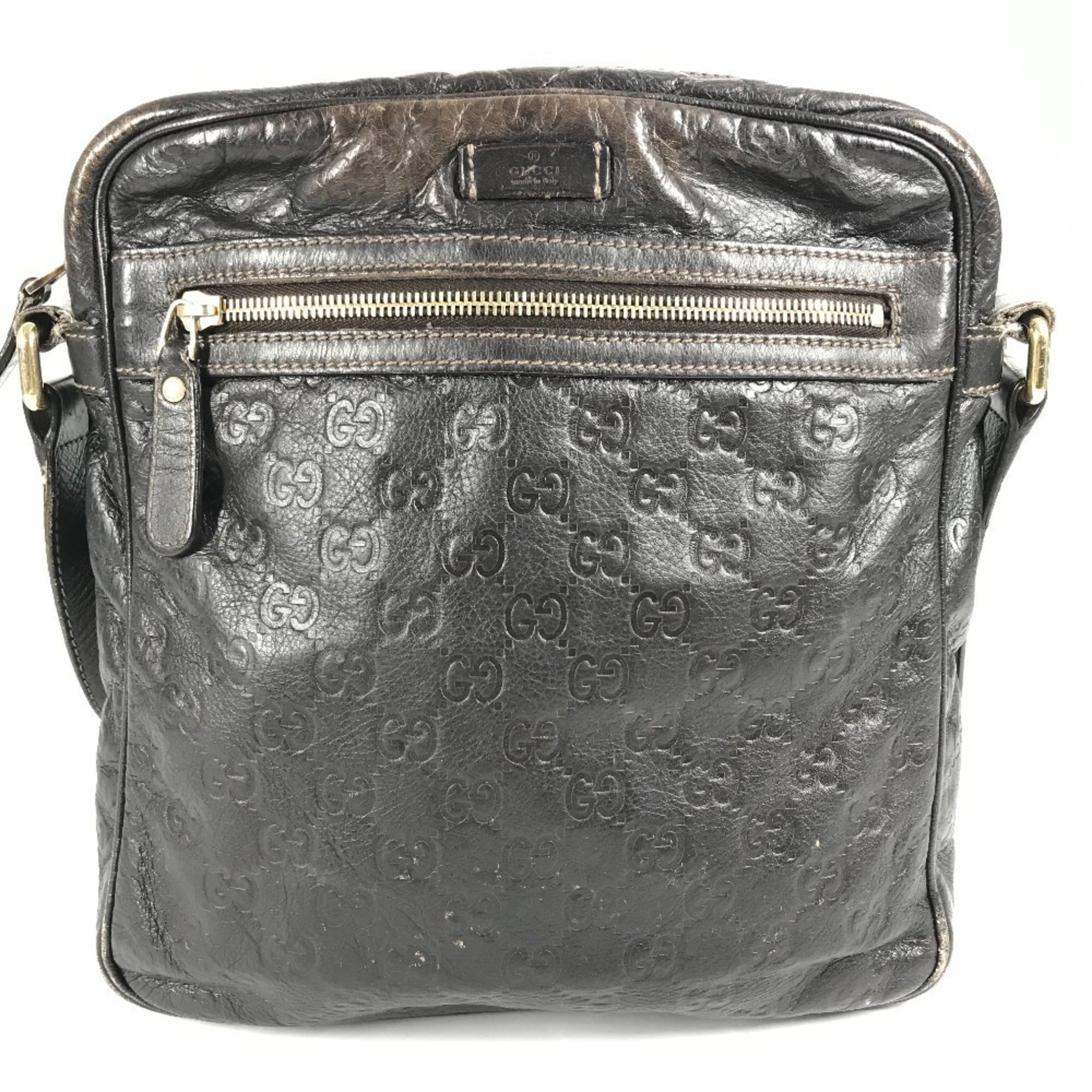Gucci Brown Leather Pochette Shoulder Bag (Pre-Owned)