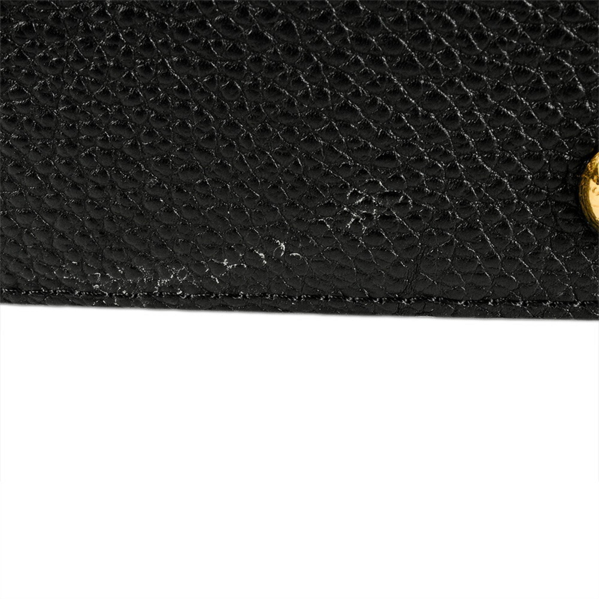 Louis Vuitton Black Leather Handbag (Pre-Owned)