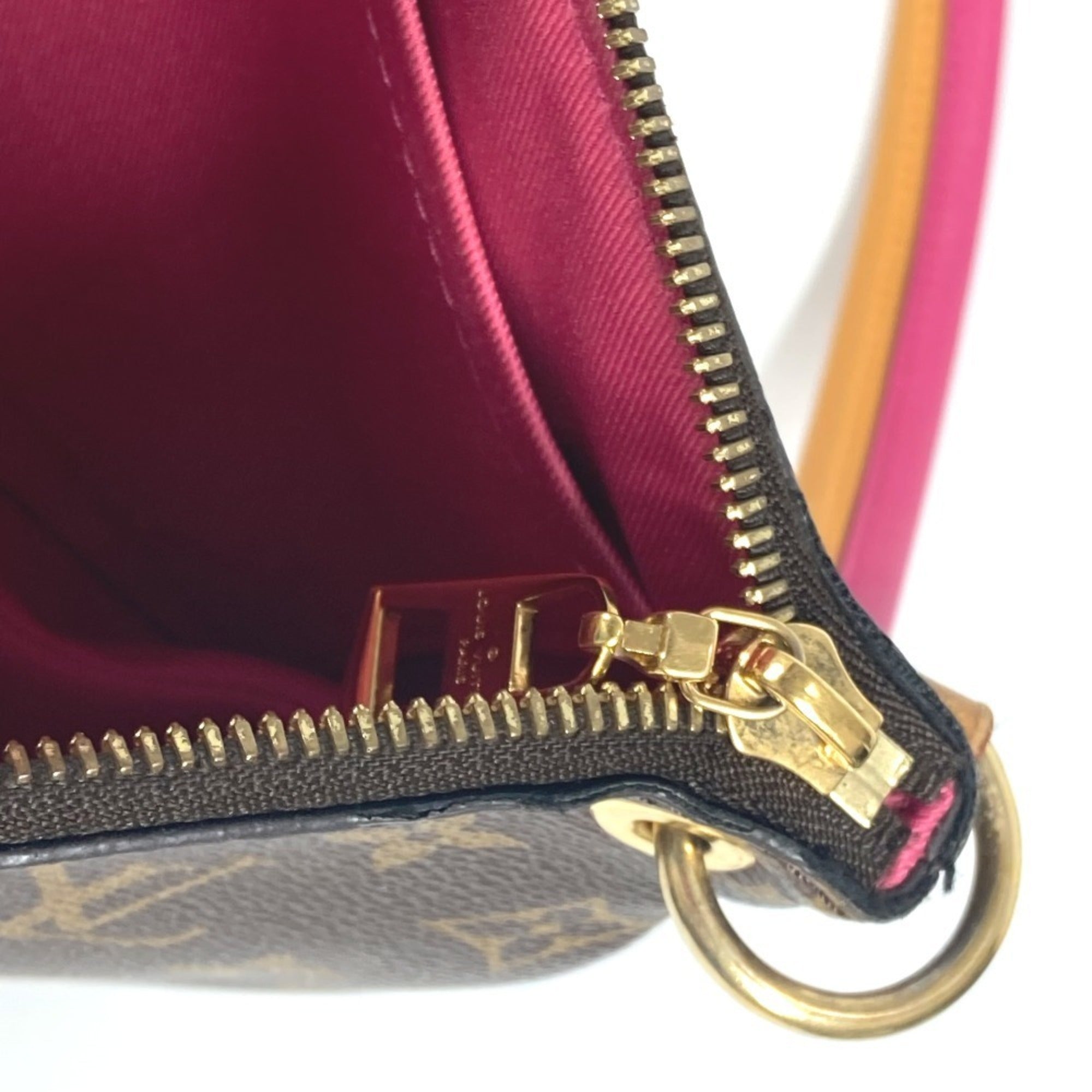 Louis Vuitton Brown Monogram Pink Monogram Pochette Shoulder Bag (Pre-Owned)