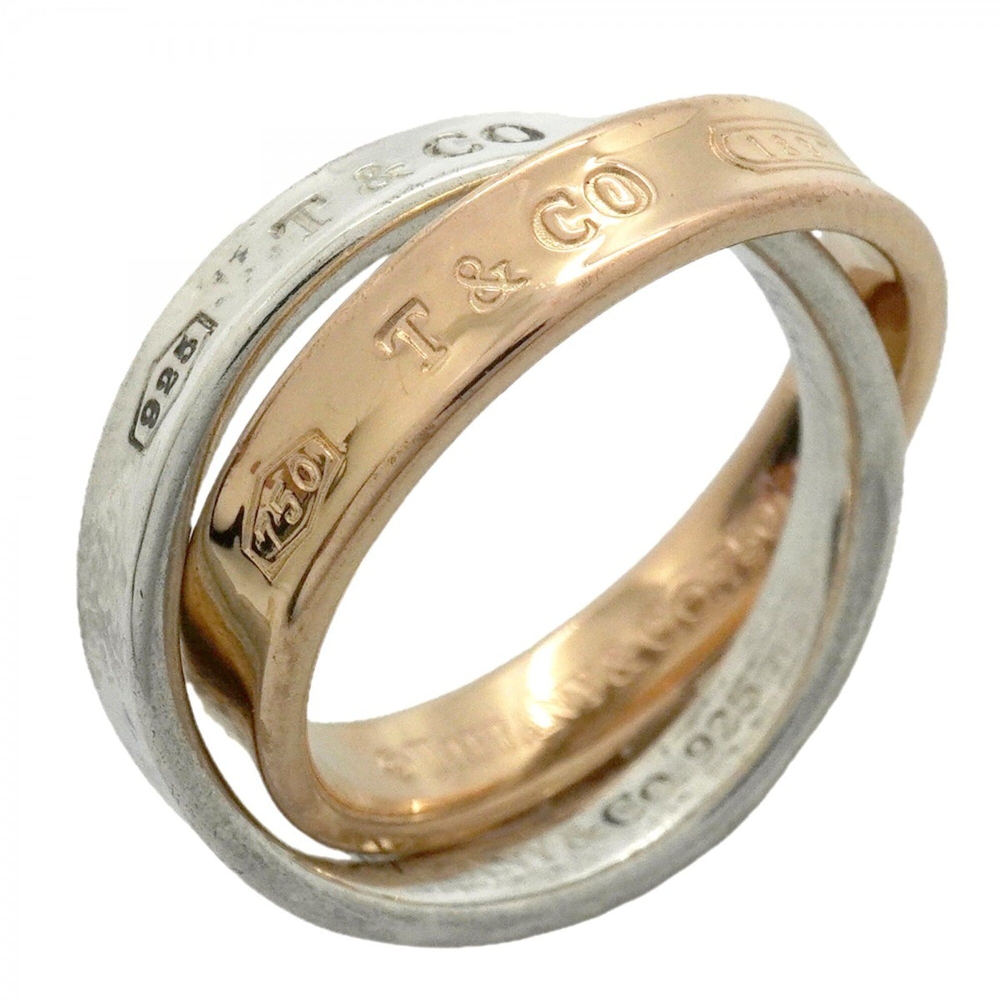 Tiffany Pink Gold (18K) Silver 925 Band Ring (Pre-Owned)