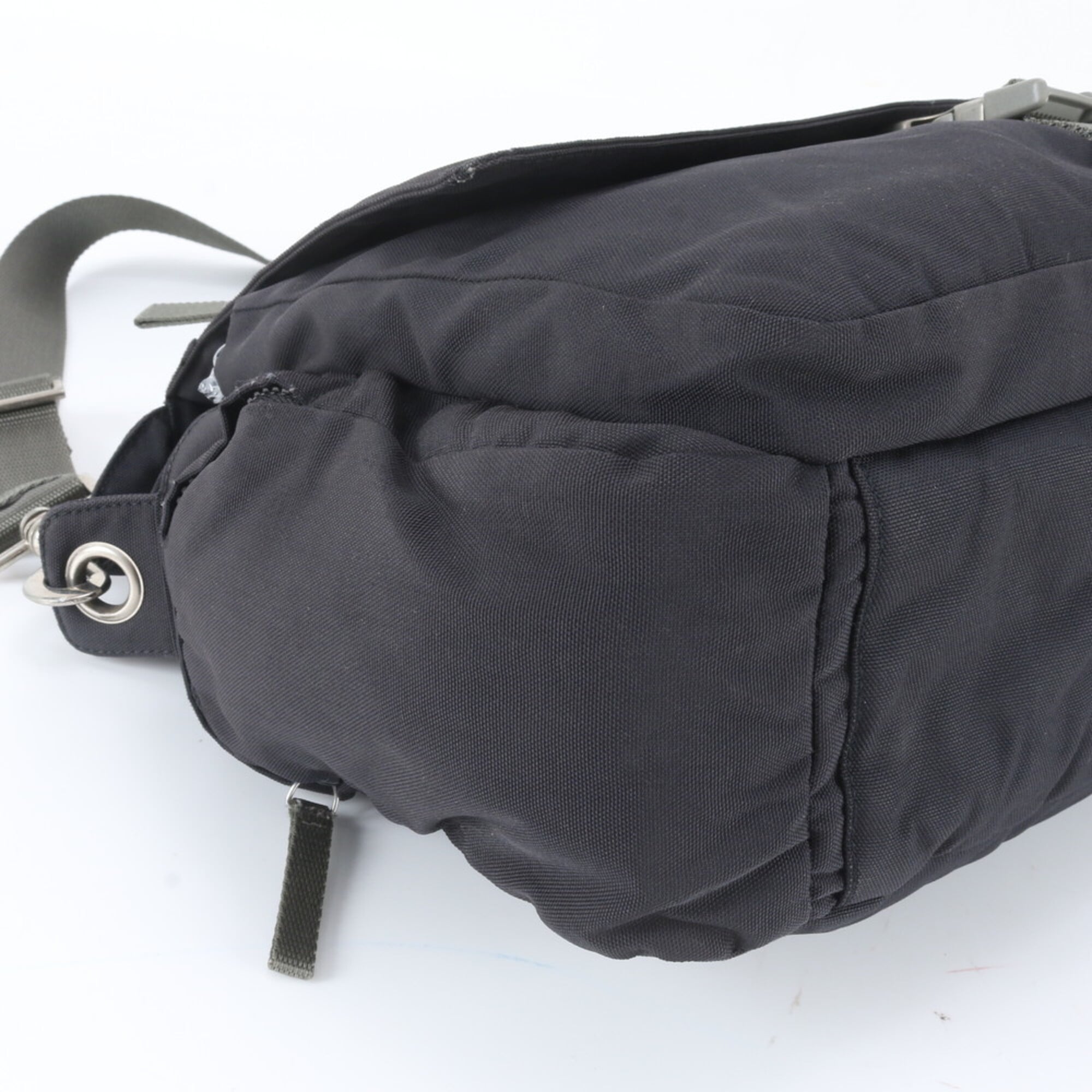 Pradasports Black Messenger Bag Shoulder Bag Tote Bag (Pre-Owned)
