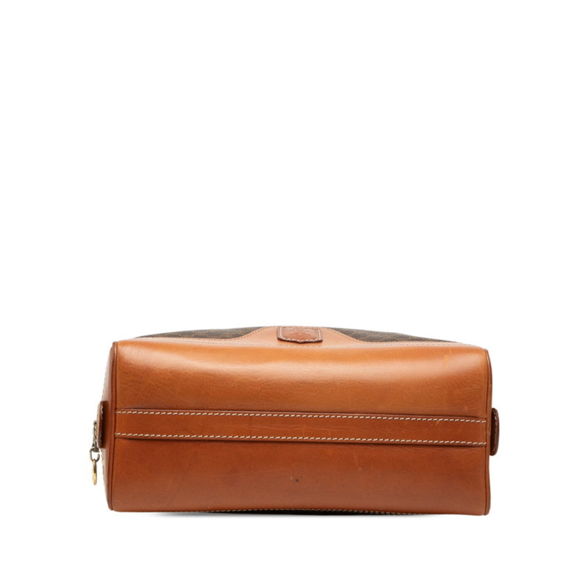 Celine Macadam Brown Pvc Leather Handbag (Pre-Owned)