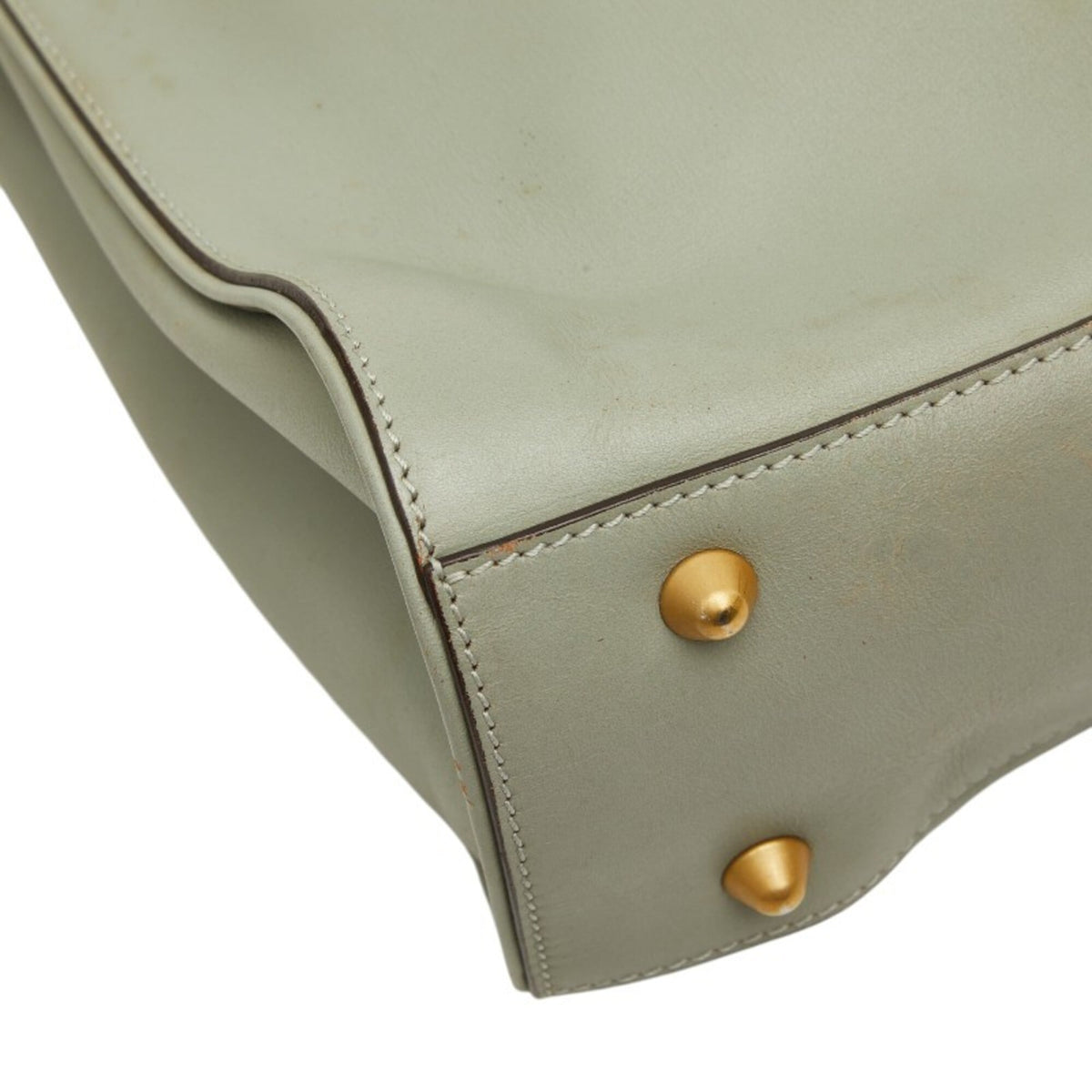 Chloé Green Leather Handbag Tote Bag (Pre-Owned)