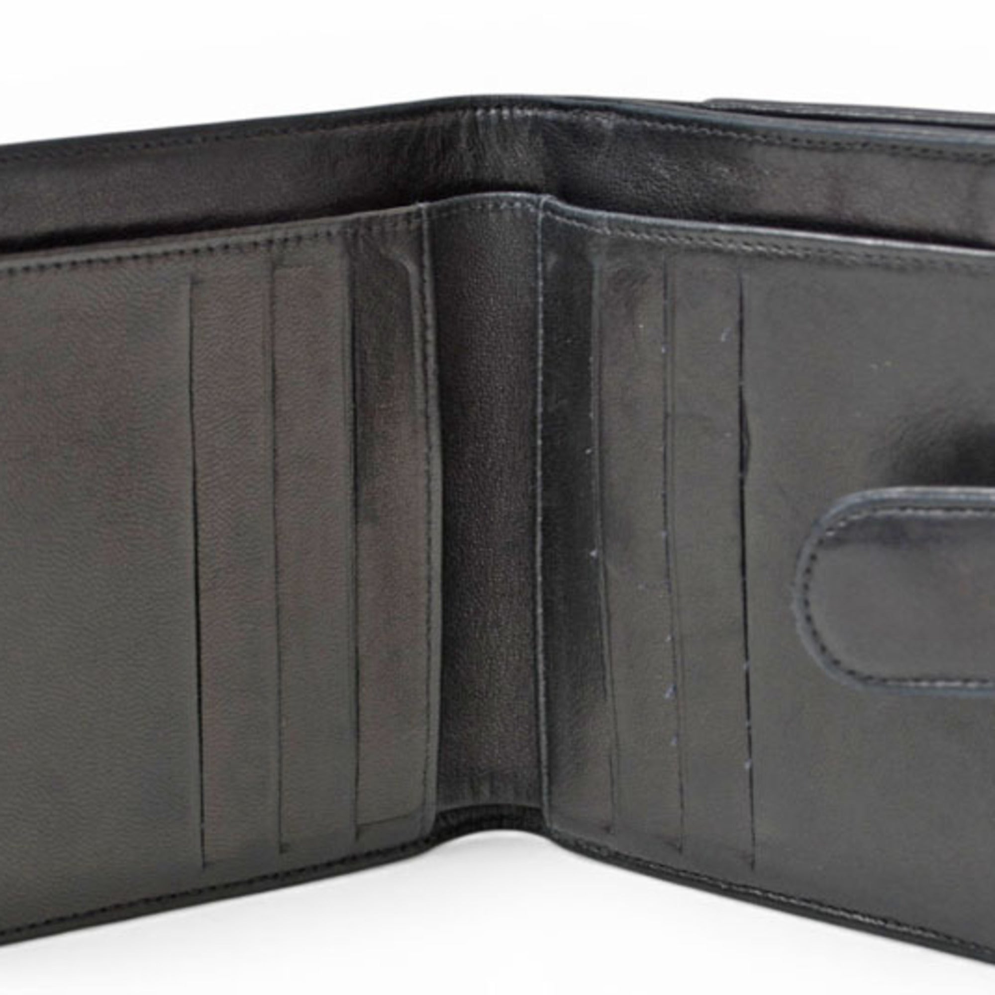Chanel Black Leather Wallet (Bi-Fold) (Pre-Owned)