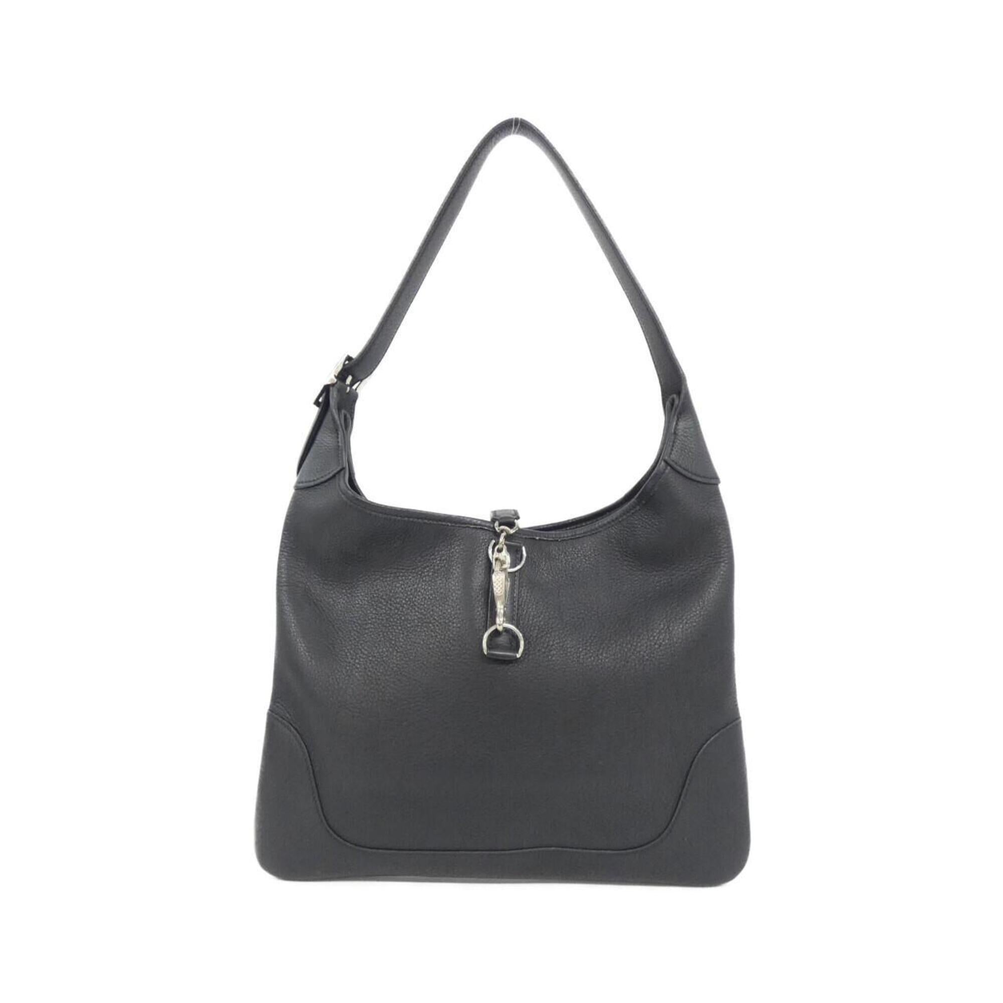 Hermes Black Taurillon Clemence Leather Shoulder Bag (Pre-Owned)