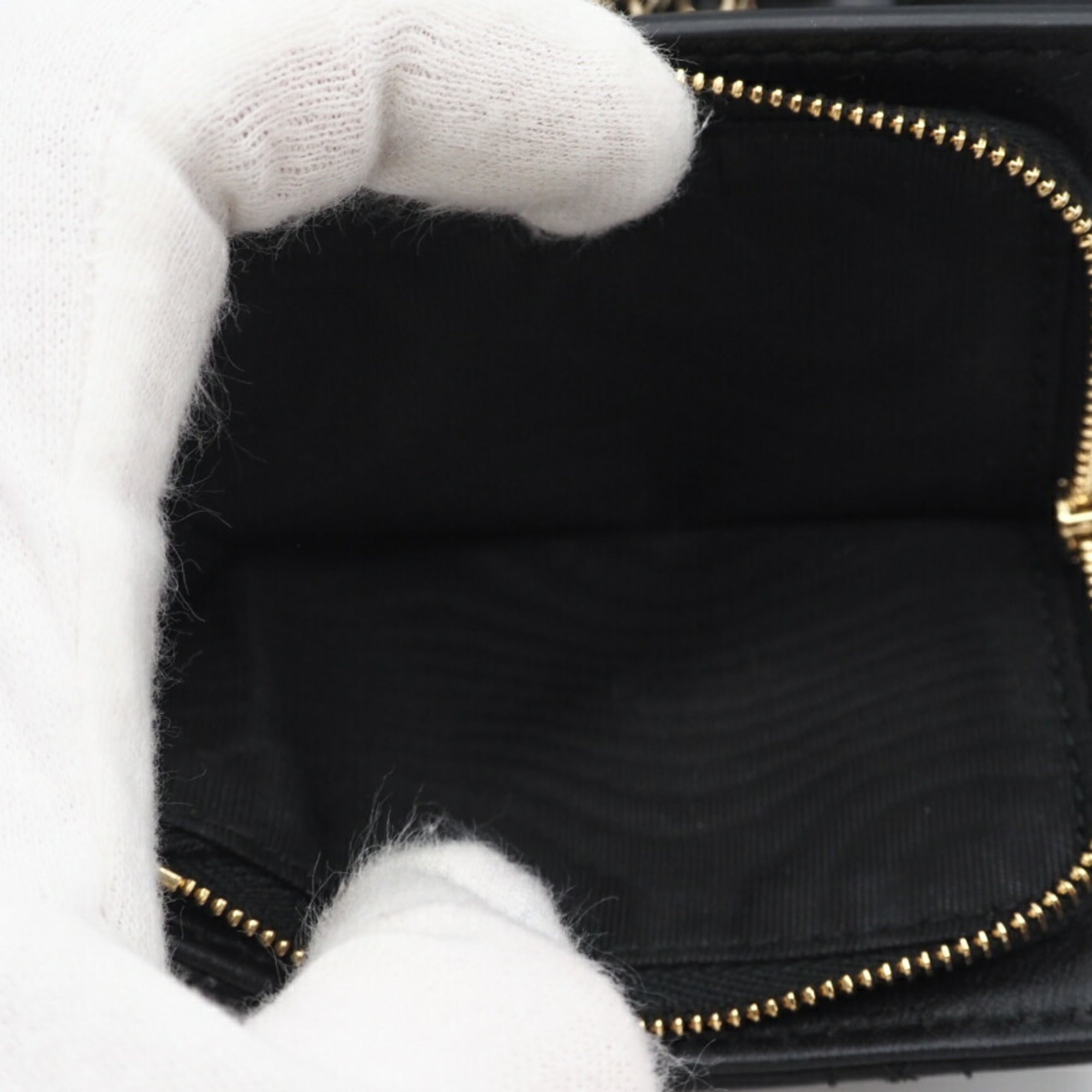 Christian Dior Black Leather Wallet (Tri-Fold) (Pre-Owned)