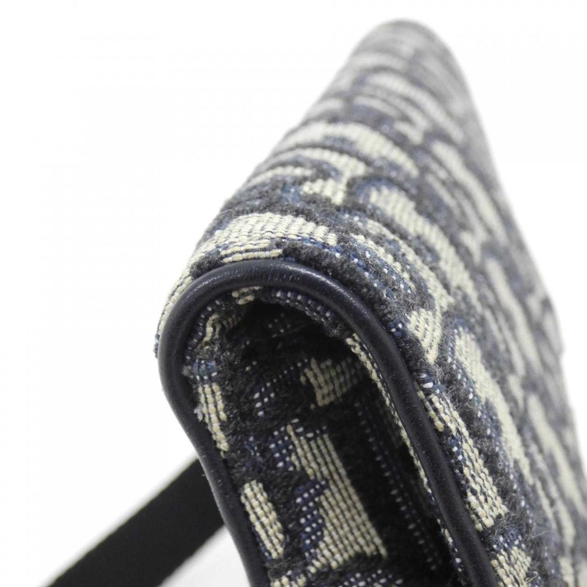 Christian Dior Blue Canvas Saddle Bag (Pre-Owned)