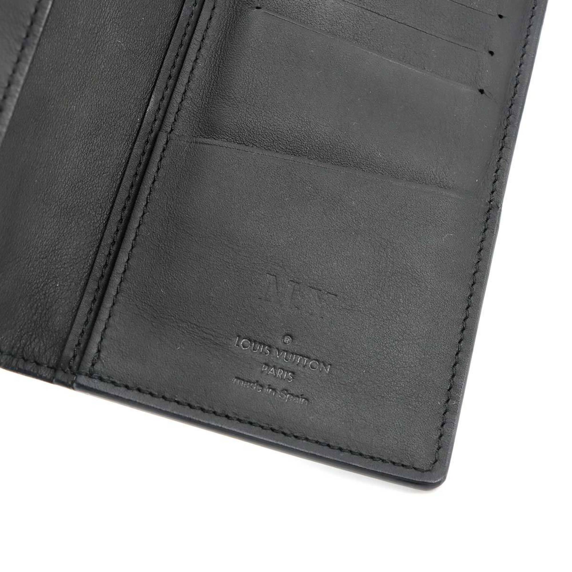 Louis Vuitton Black Monogram Shadow Long Wallet (Bi-Fold) (Pre-Owned)