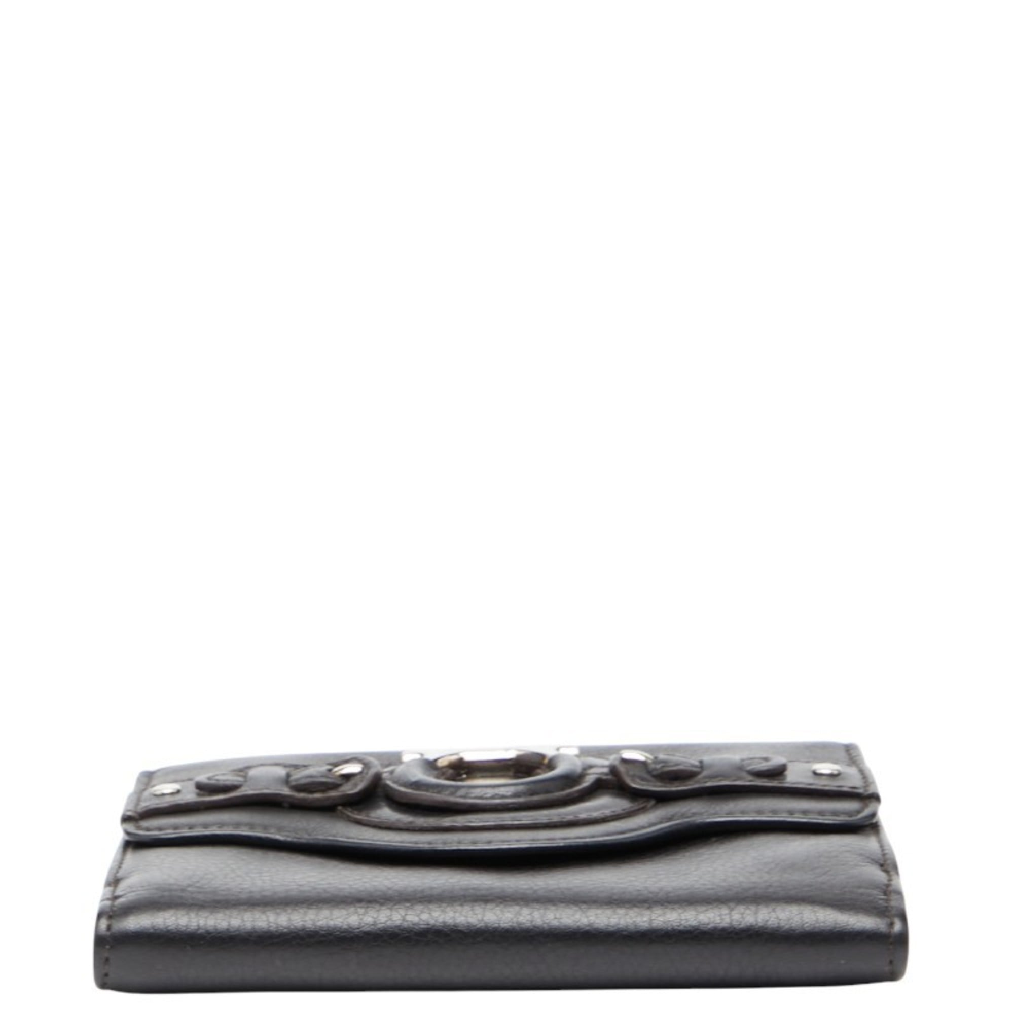 Salvatore Ferragamo Black Leather Wallet (Bi-Fold) (Pre-Owned)