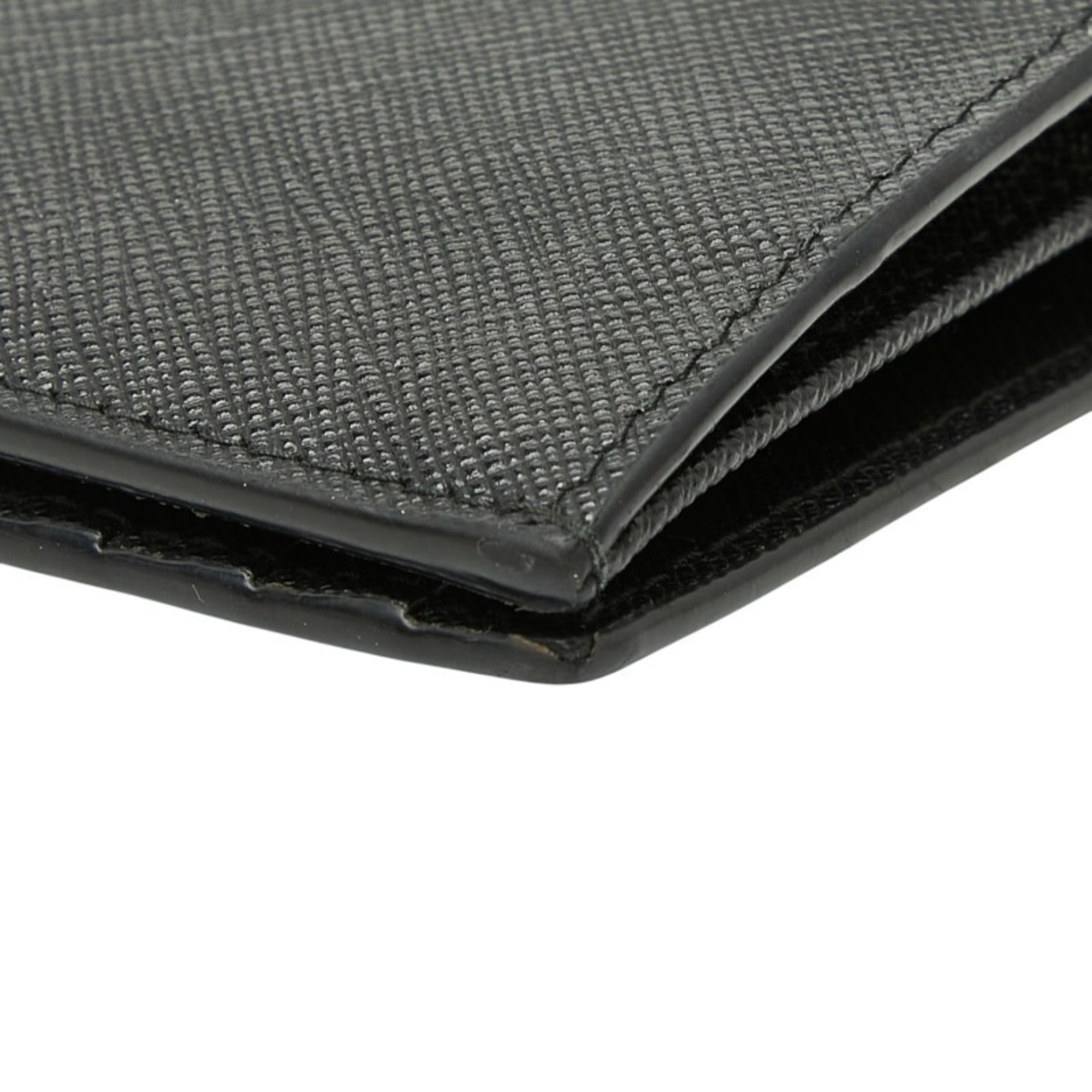 Prada Black Nero Leather Long Wallet (Bi-Fold) (Pre-Owned)