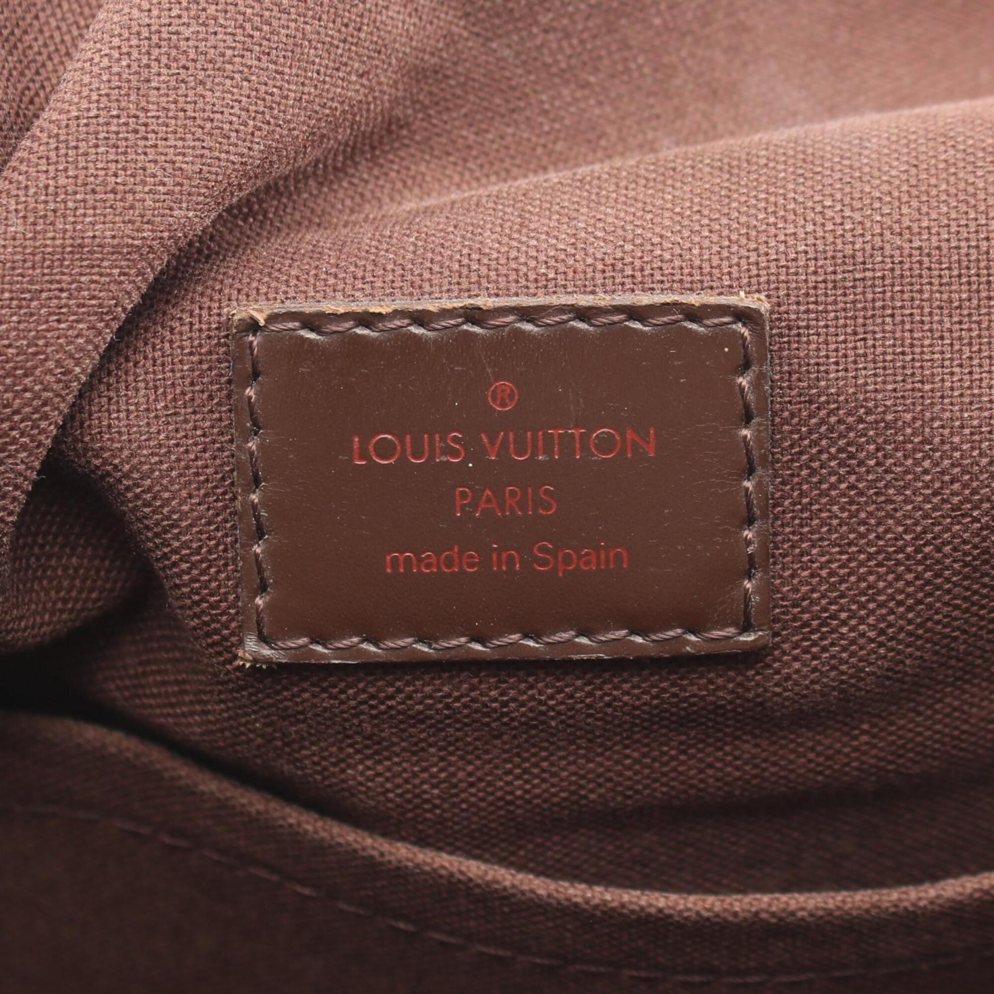 Louis Vuitton Brown Coated Canvas Pvc Damier Canvas Leather Handbag Shoulder Bag (Pre-Owned)