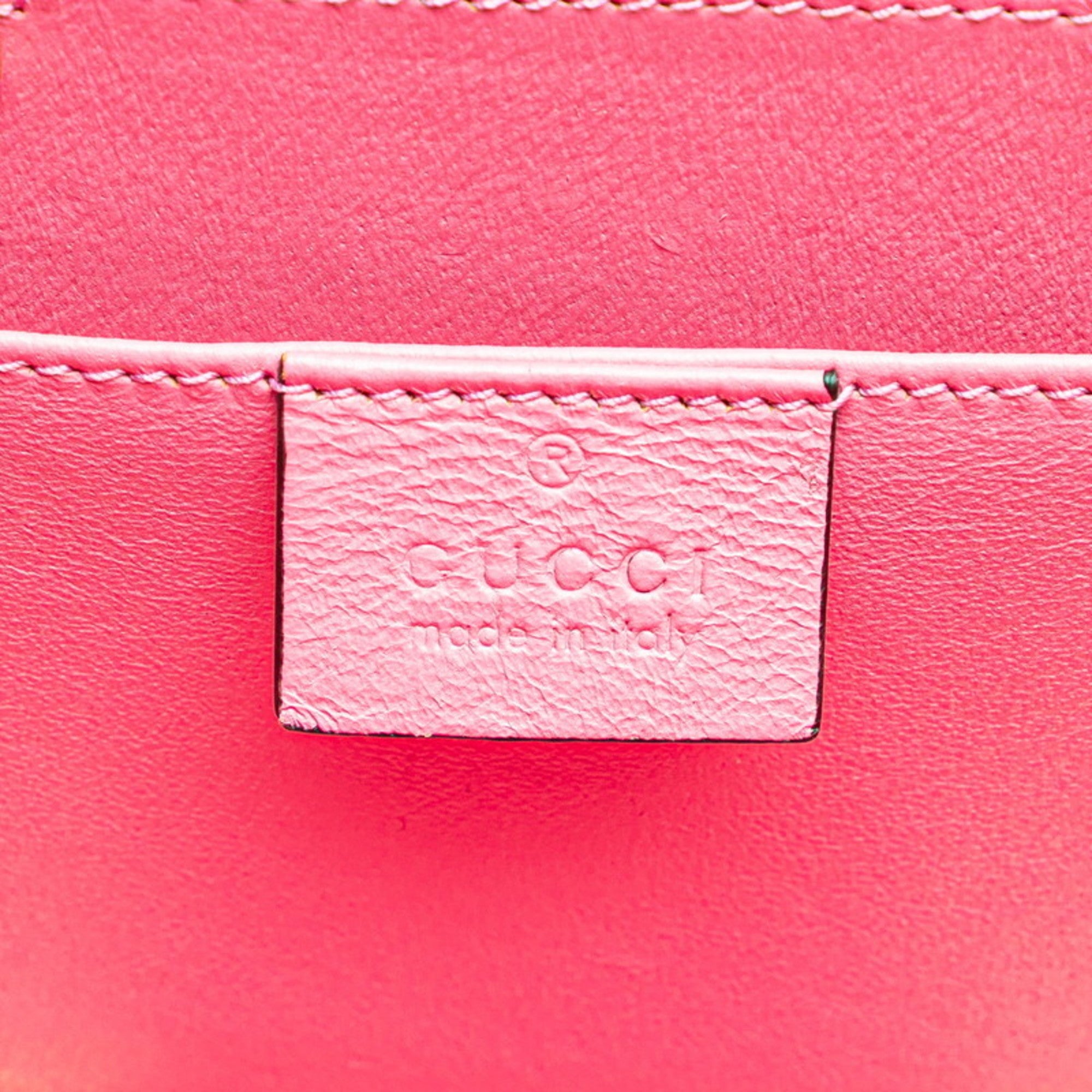 Gucci Pink Plastic Handbag Shoulder Bag (Pre-Owned)