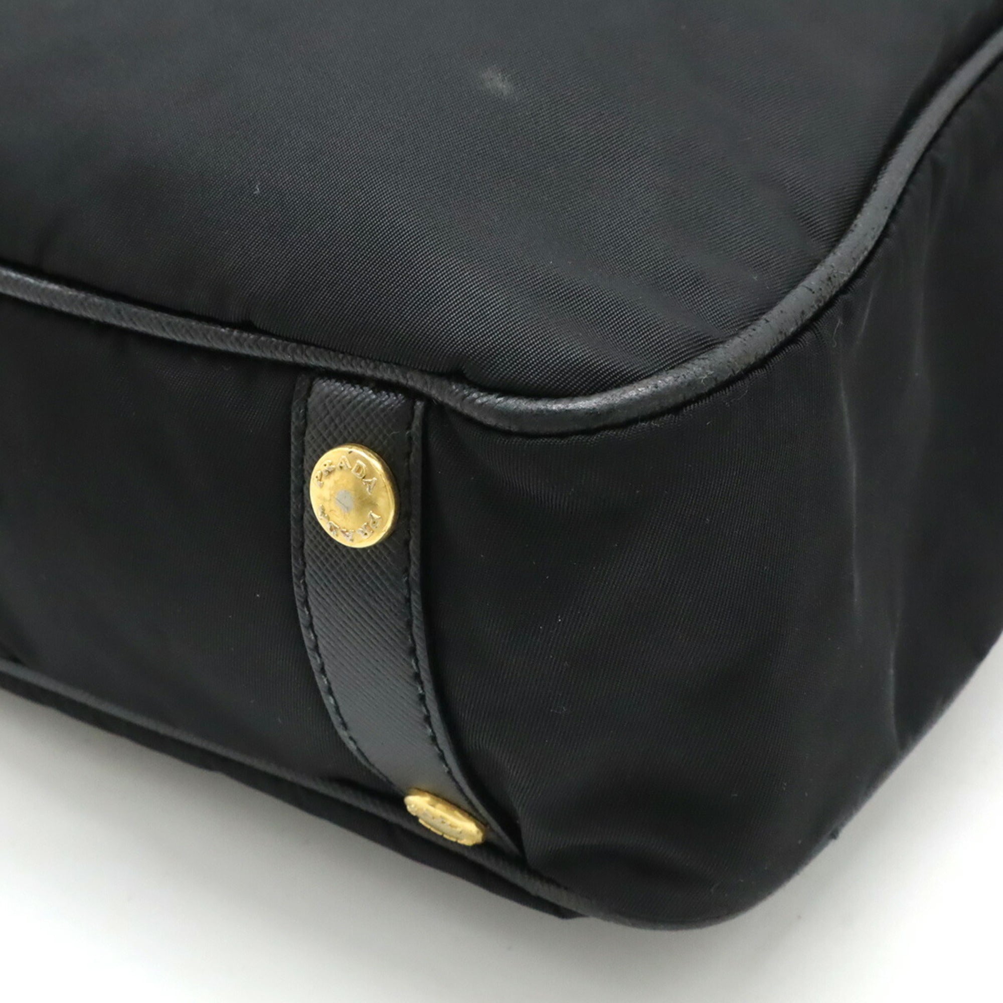Prada Black Nero Nylon Shoulder Bag Tote Bag (Pre-Owned)