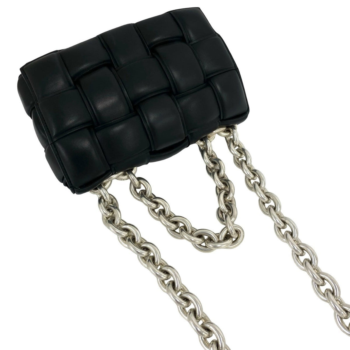 Bottega Veneta Black Leather Pochette Shoulder Bag (Pre-Owned)