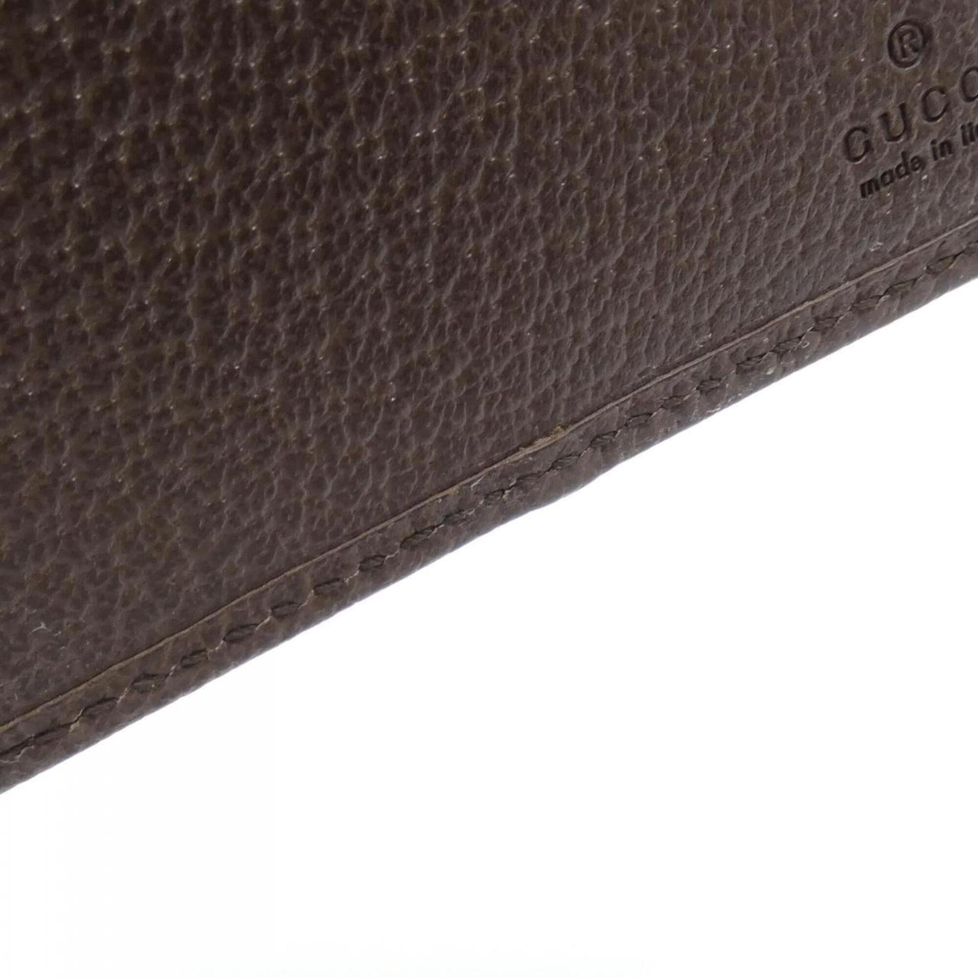 Gucci Brown Canvas Bill Wallet (Bi-Fold) (Pre-Owned)