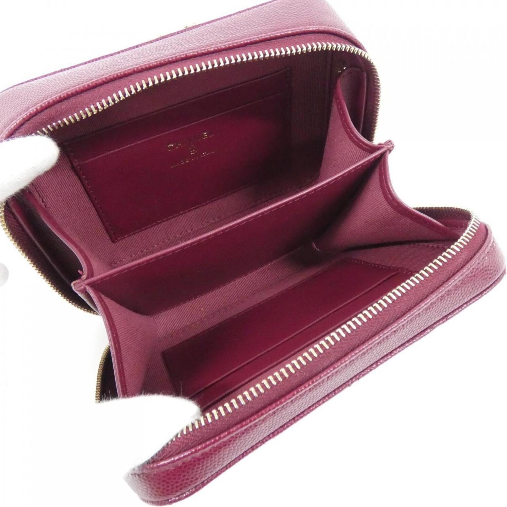 Chanel Bordeaux Grained Calfskin Shoulder Bag (Pre-Owned)