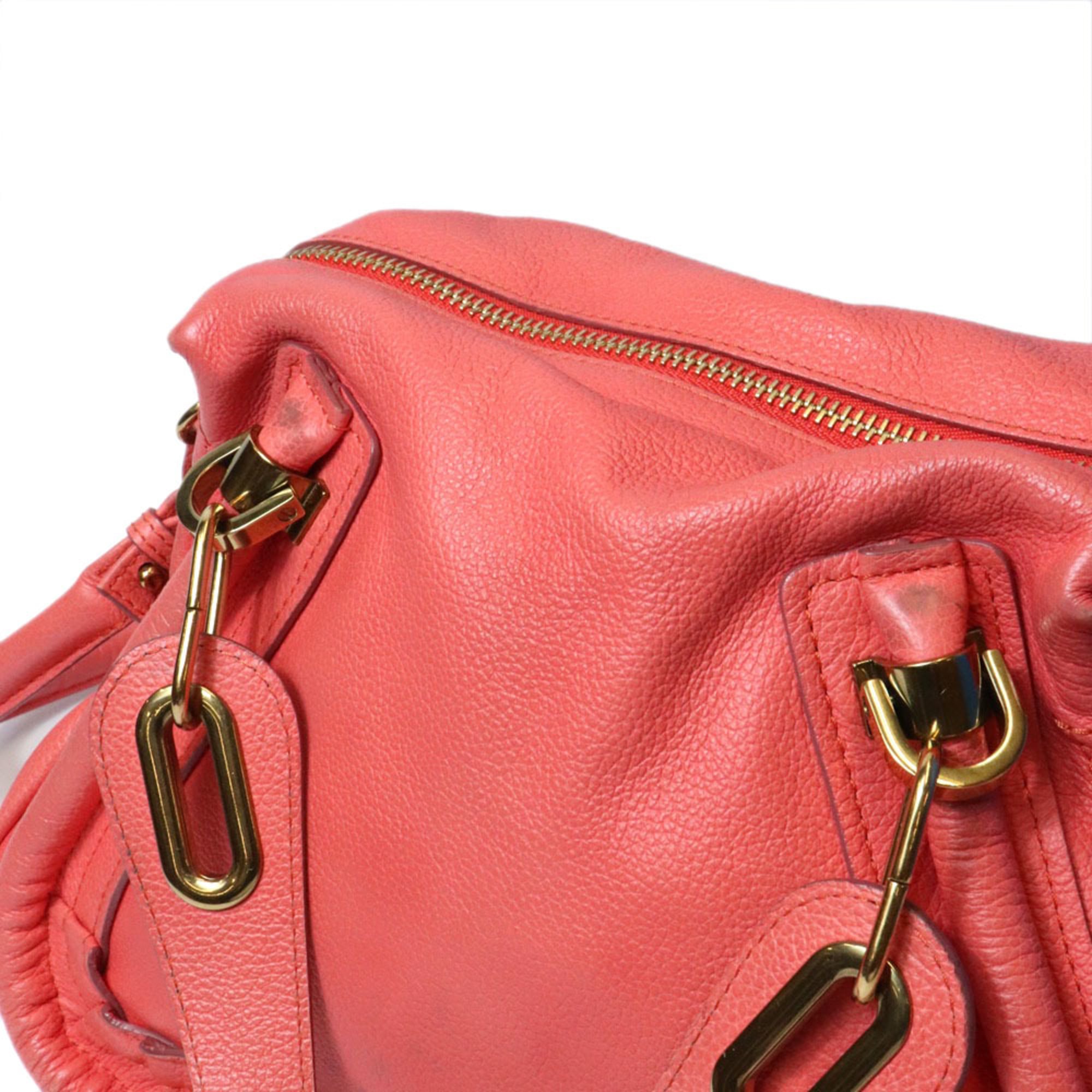 Chloé Pink Leather Shoulder Bag (Pre-Owned)