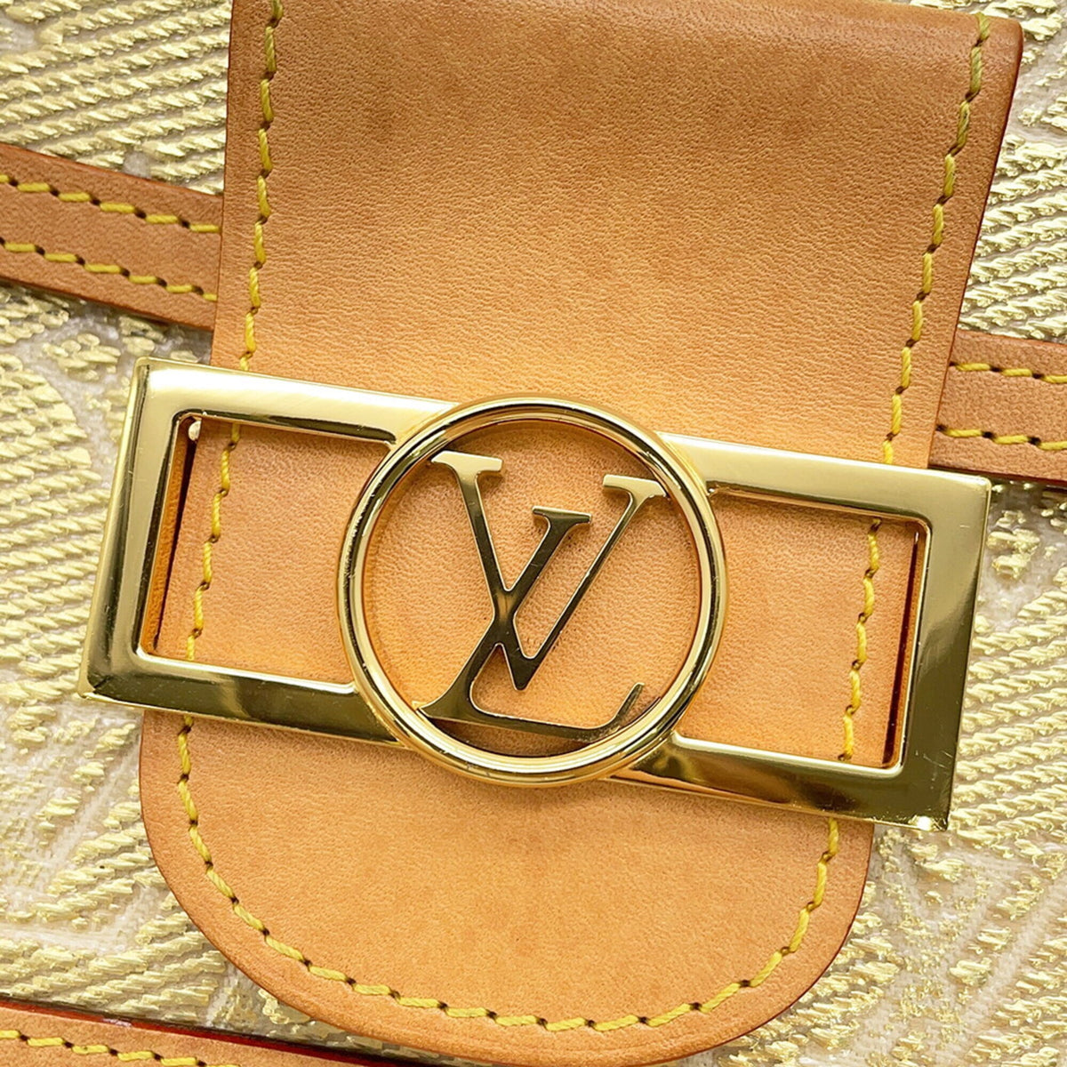 Louis Vuitton Monogram Gold Brown Handbag Shoulder Bag (Pre-Owned)