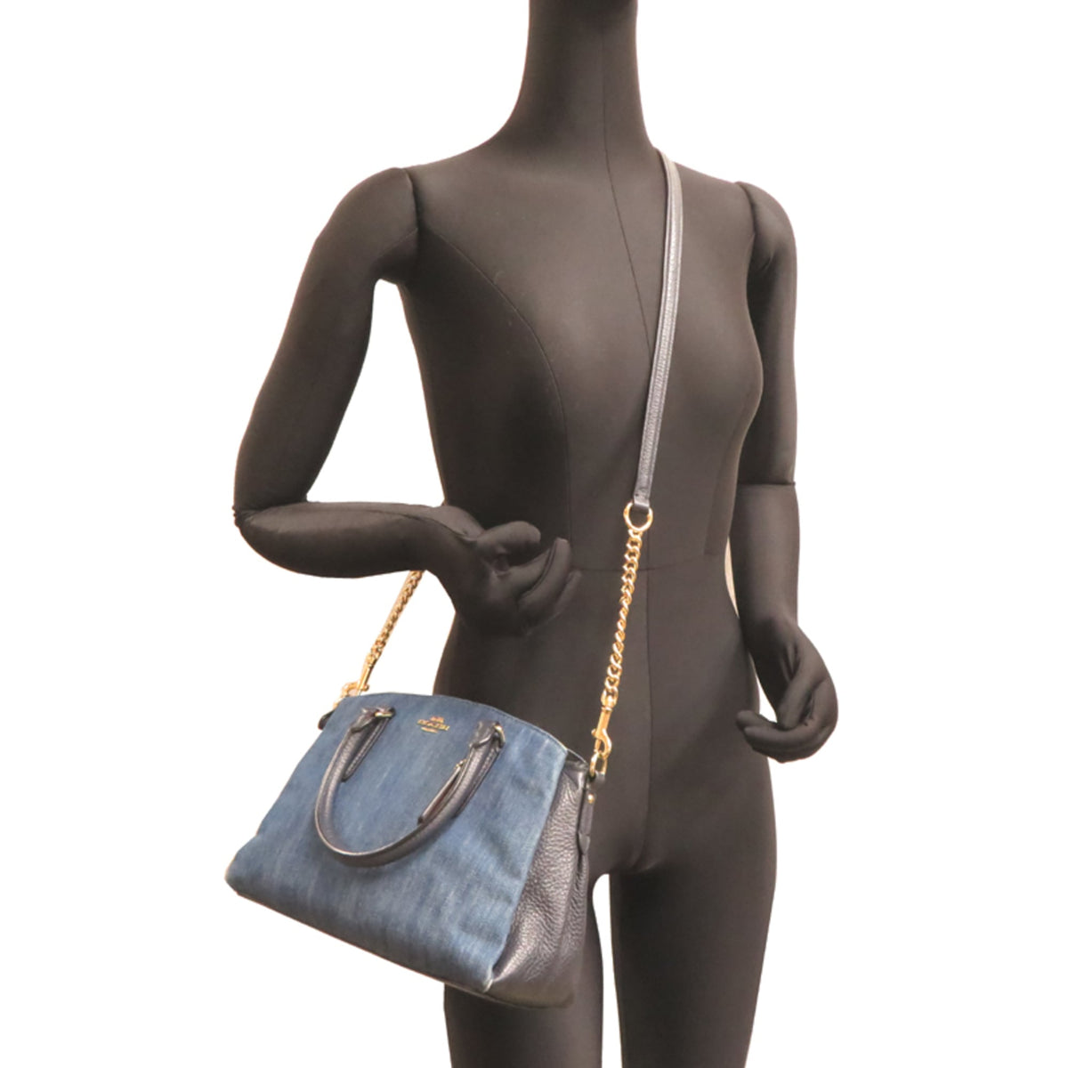 Coach Blue Denim Handbag (Pre-Owned)