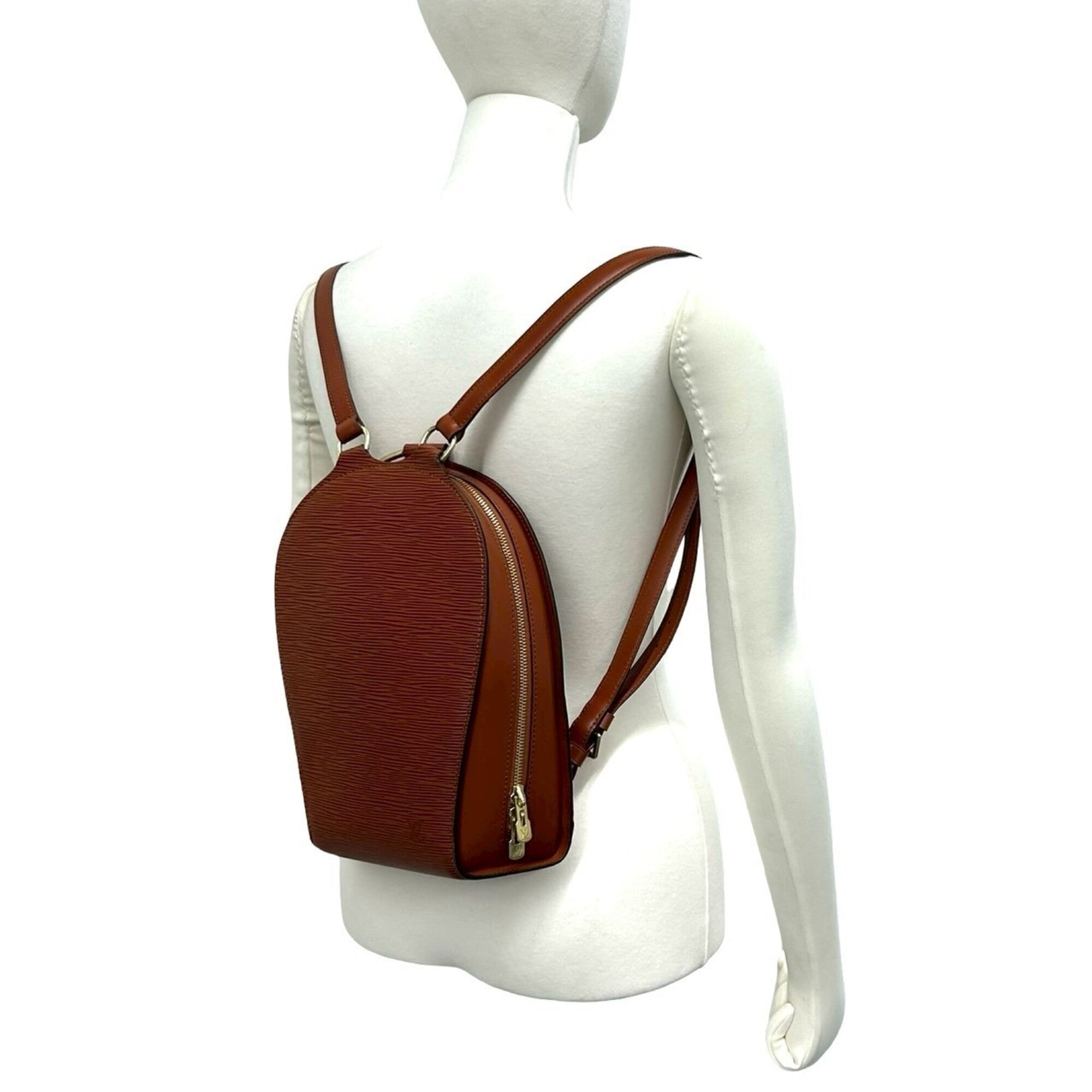 Louis Vuitton Brown Leather Backpack (Pre-Owned)