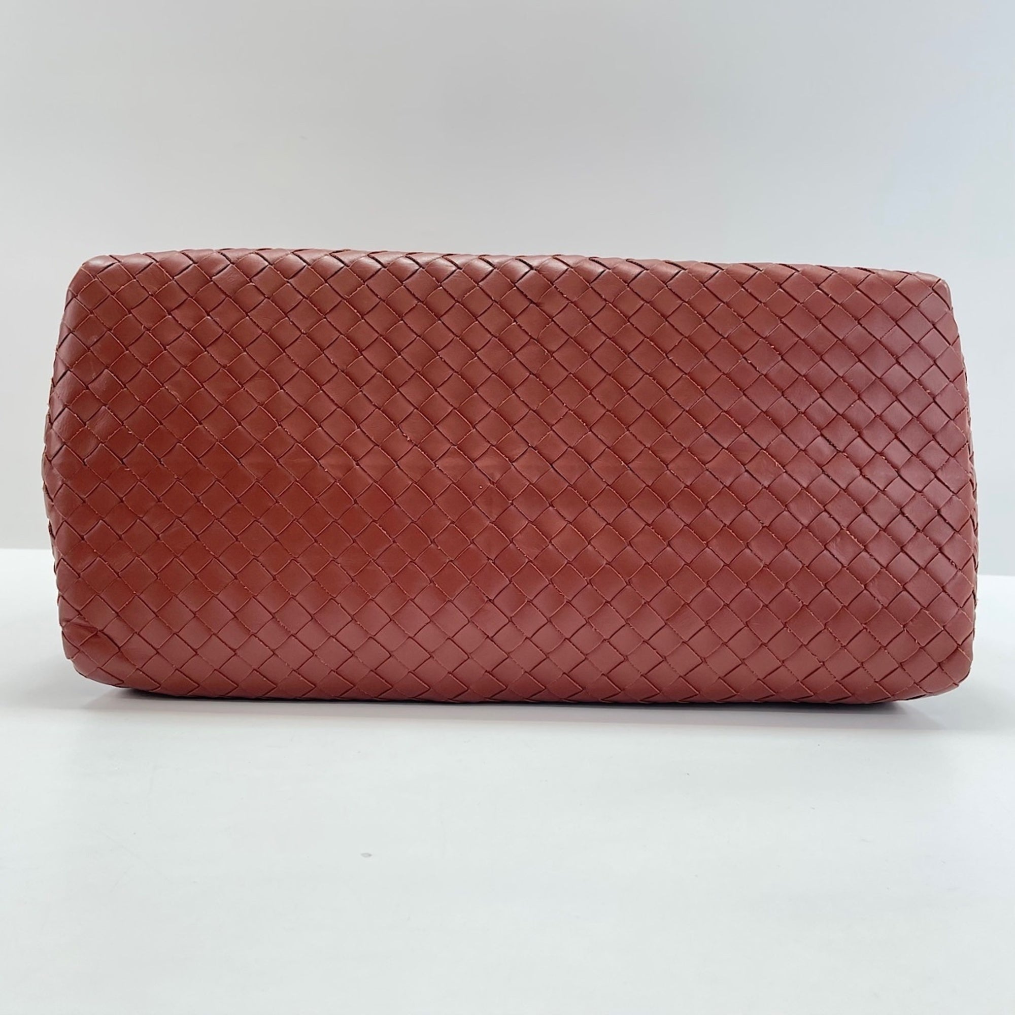 Bottega Veneta Red Color Leather Handbag (Pre-Owned)