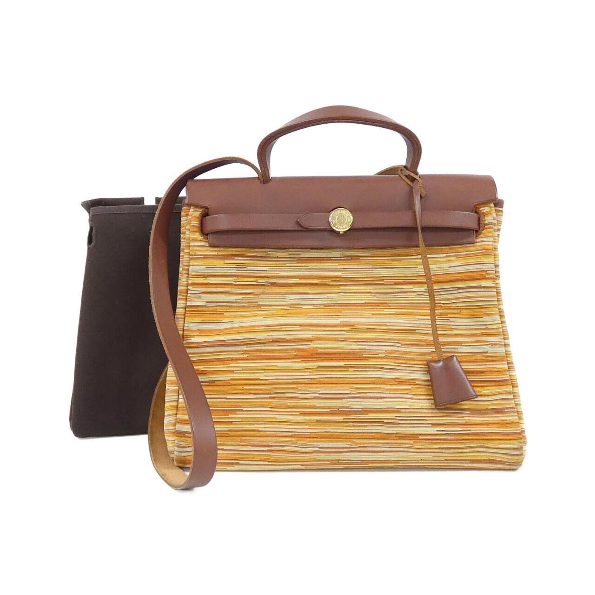 Hermes Havane Vibrato Leather Handbag (Pre-Owned)