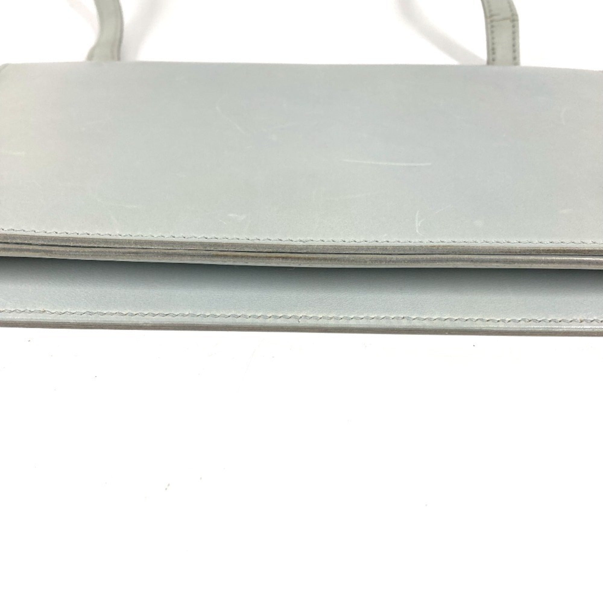 Hermes Light Blue Leather Shoulder Bag (Pre-Owned)