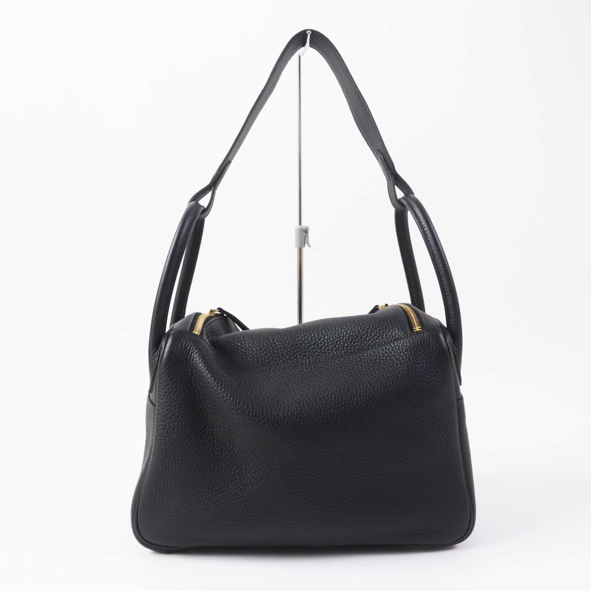 Hermes Lindy Black Taurillon Clemence Leather Shoulder Bag (Pre-Owned)