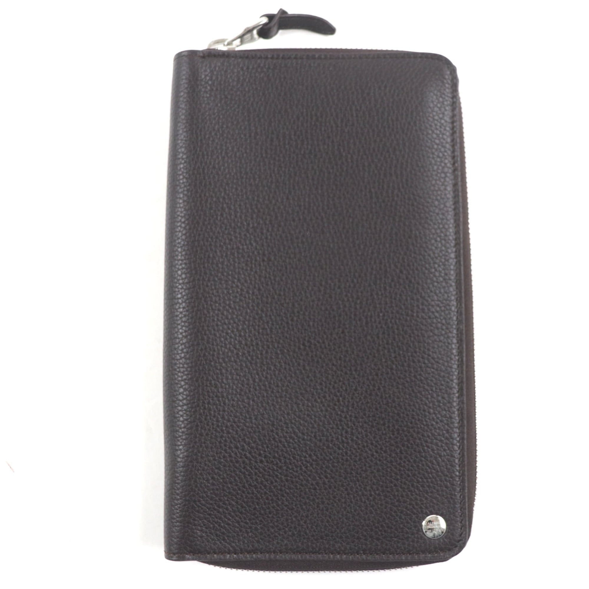 Dunhill Dark Brown Leather Long Wallet (Bi-Fold) (Pre-Owned)