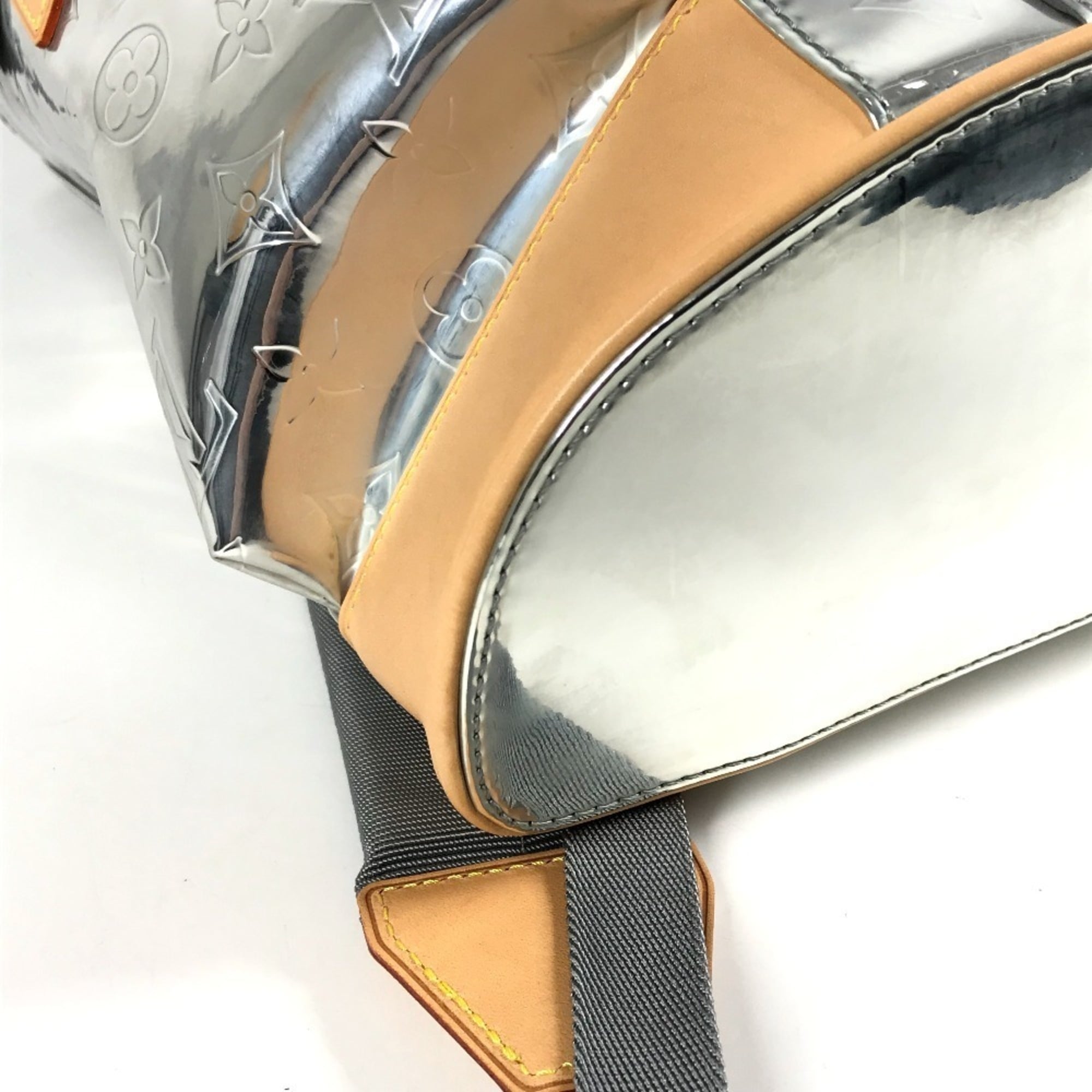 Louis Vuitton Silver Leather Backpack (Pre-Owned)