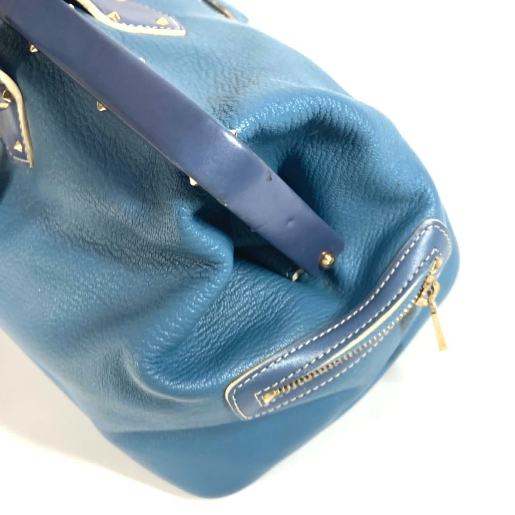 Louis Vuitton Suhali Blue Suhali Leather Handbag Tote Bag (Pre-Owned)