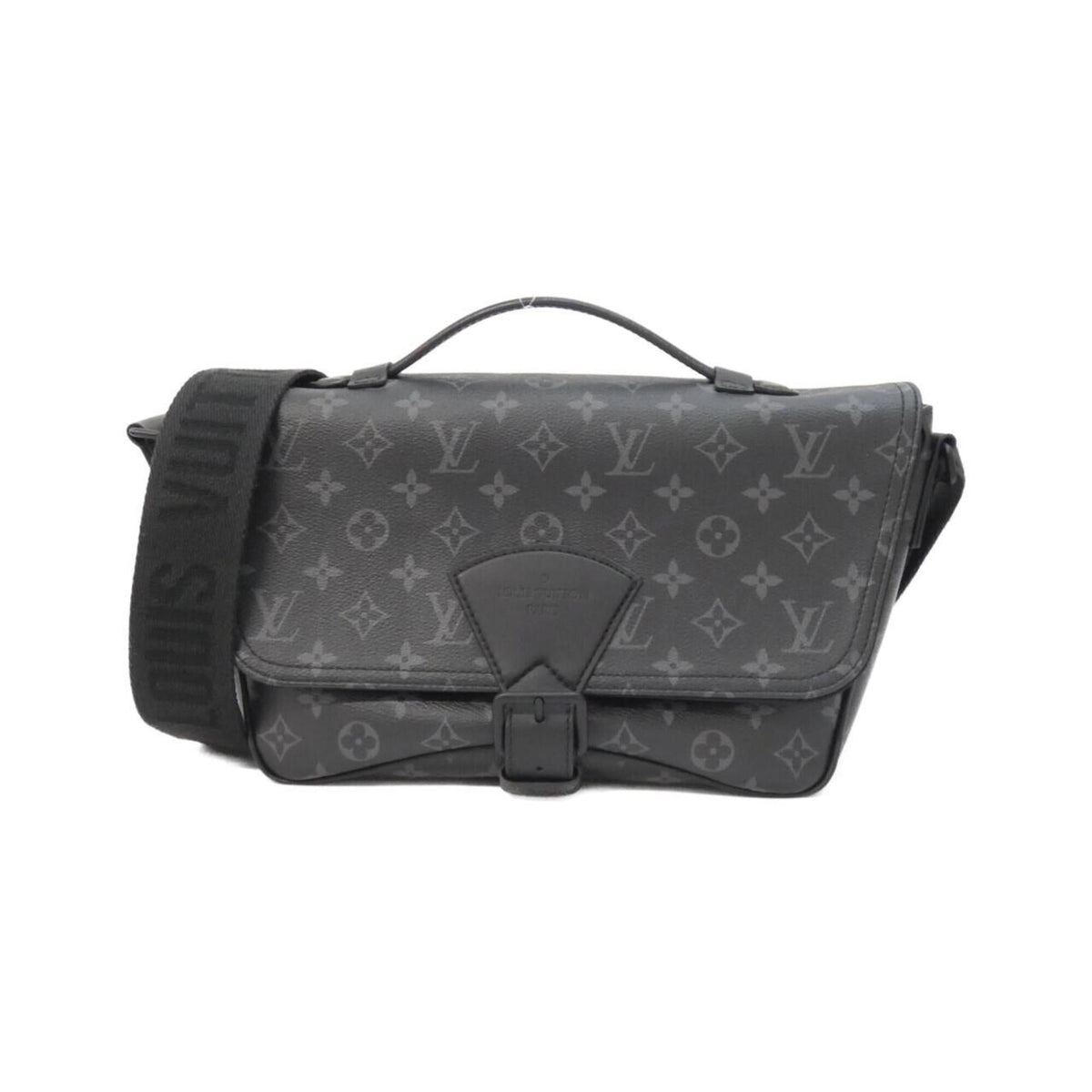 Louis Vuitton Black Coated Canvas Shoulder Bag (Pre-Owned)