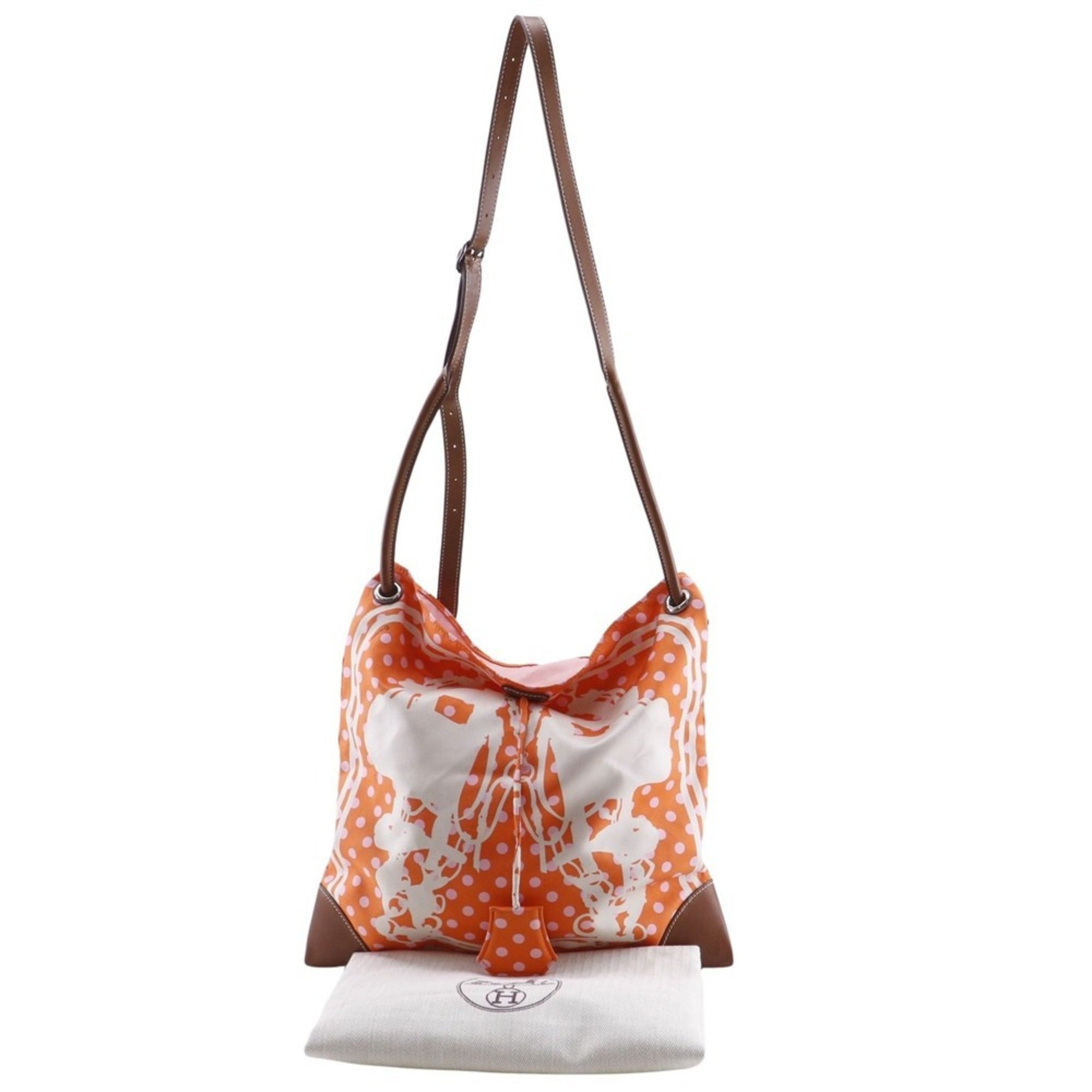 Hermes Orange Silk Shoulder Bag (Pre-Owned)