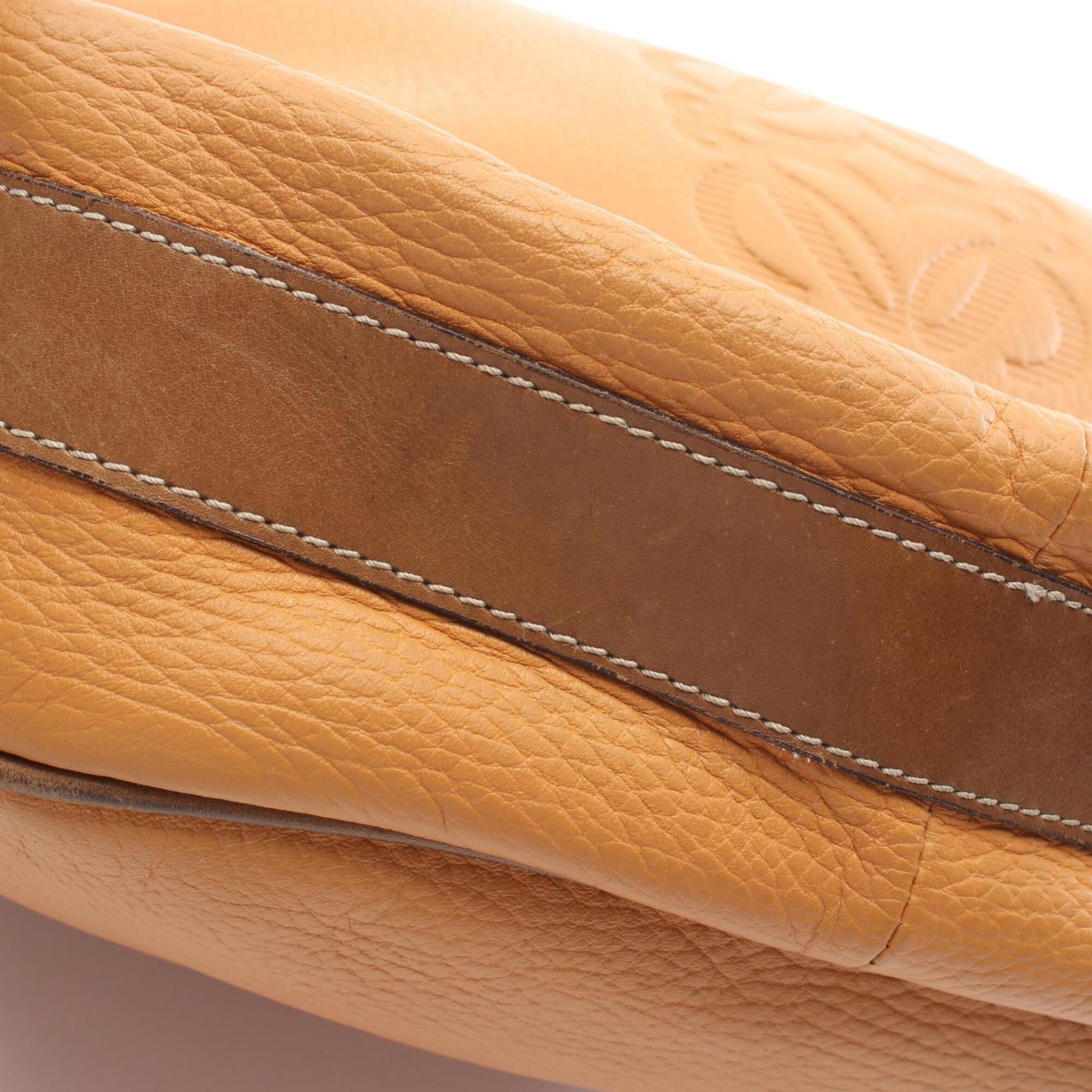 Loewe Brown Orange Leather Handbag Shoulder Bag (Pre-Owned)
