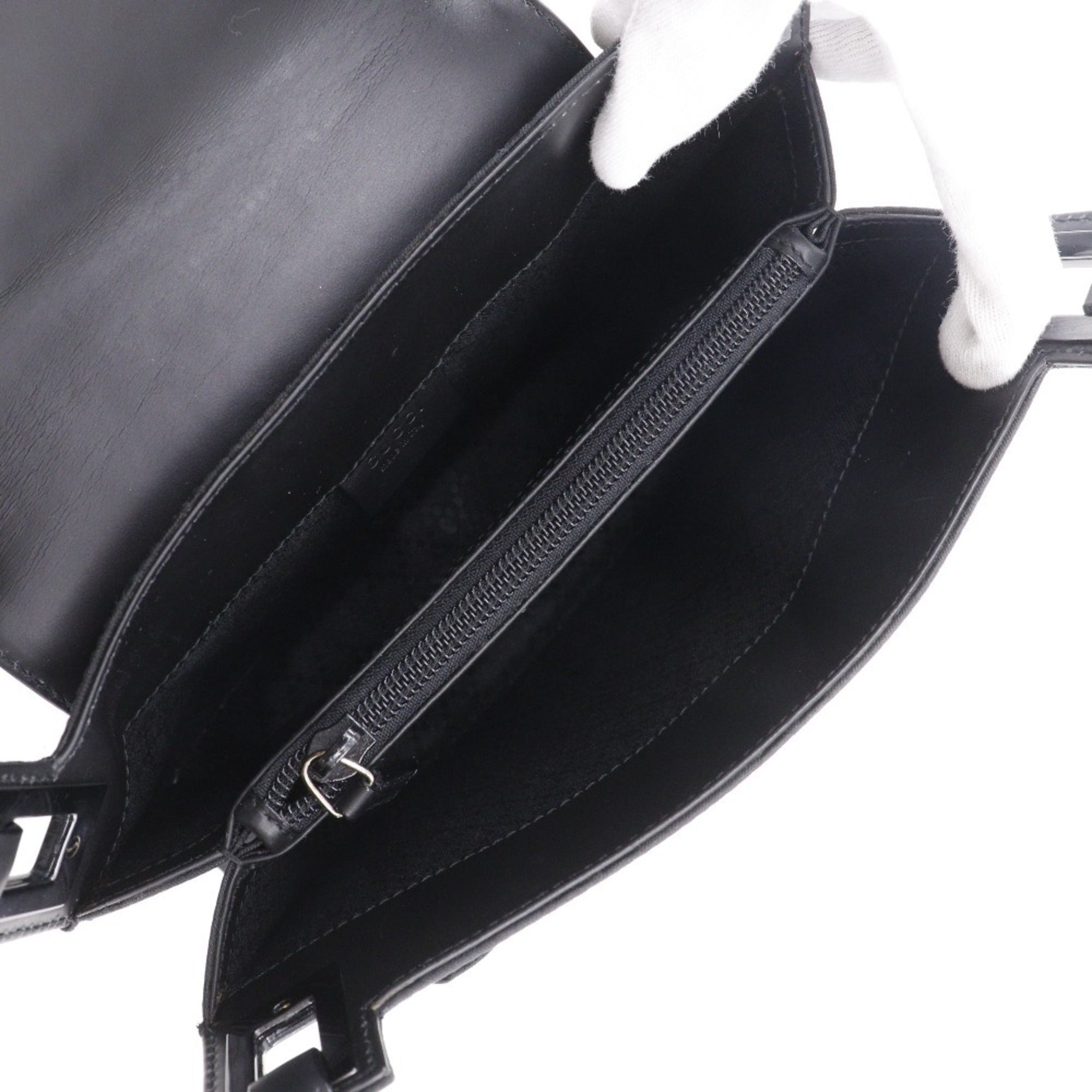Gucci Black Satin Tote Bag (Pre-Owned)