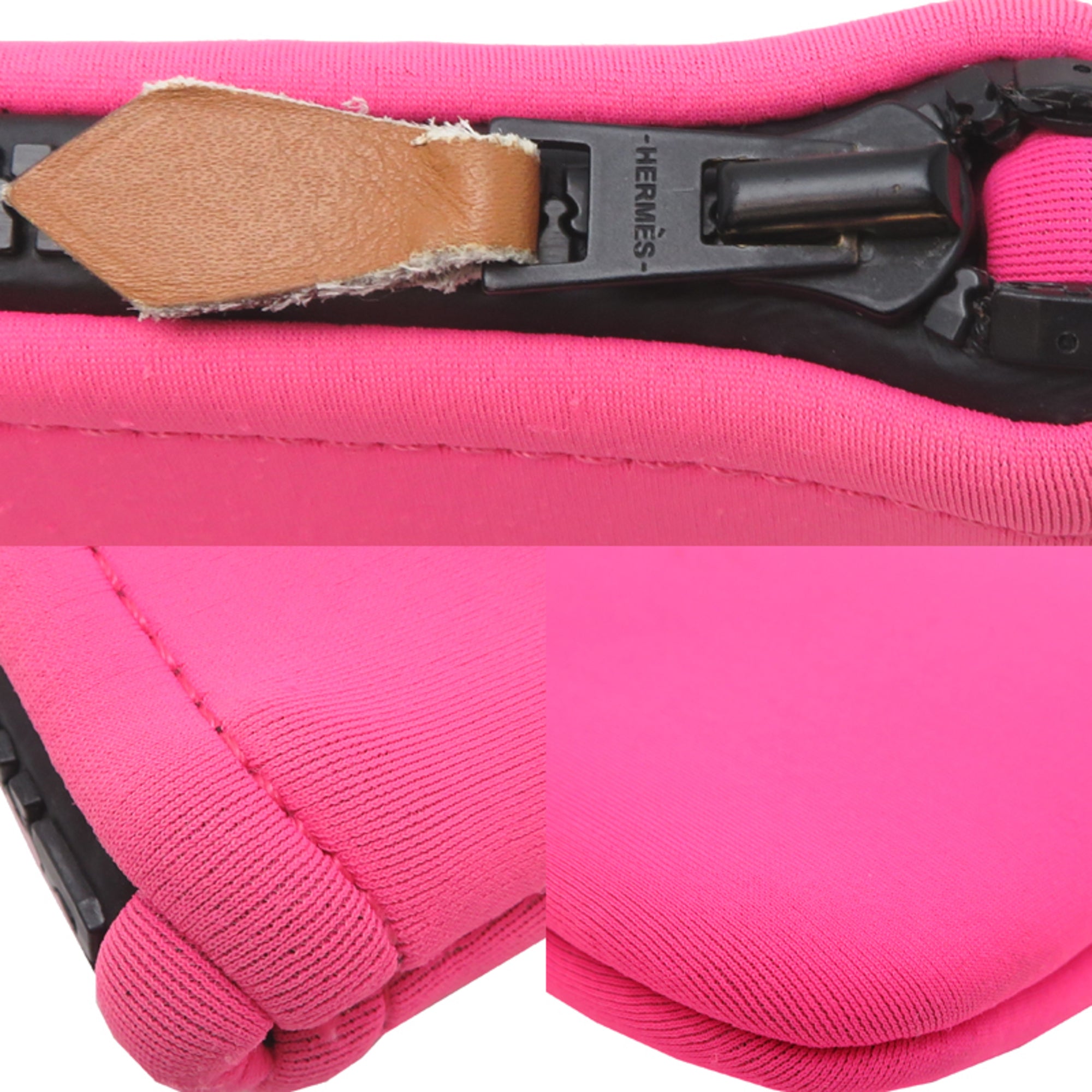 Hermes Pink Polyamide Pouch (Pre-Owned)