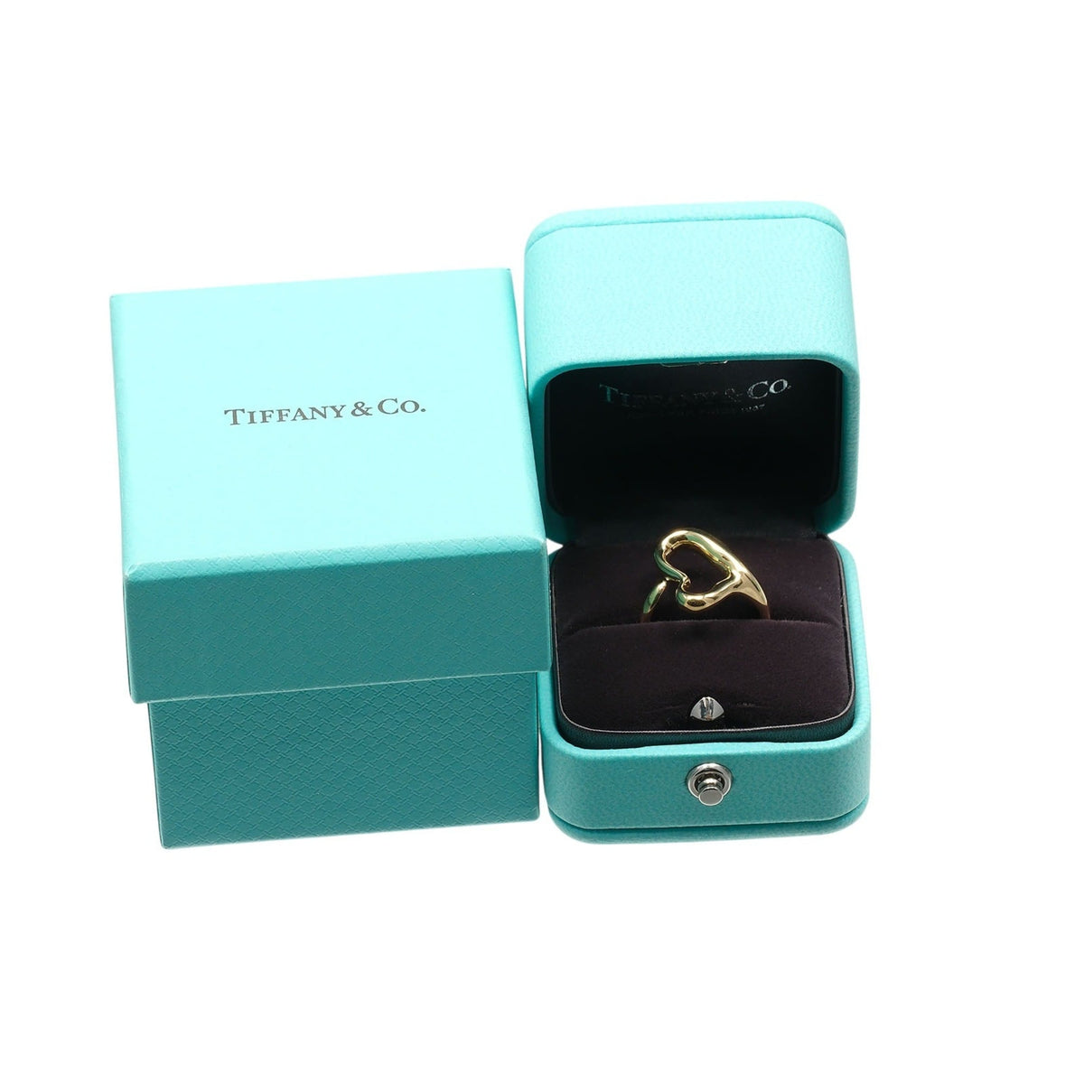 Tiffany Open Heart Yellow Gold (18K) Band Ring (Pre-Owned)