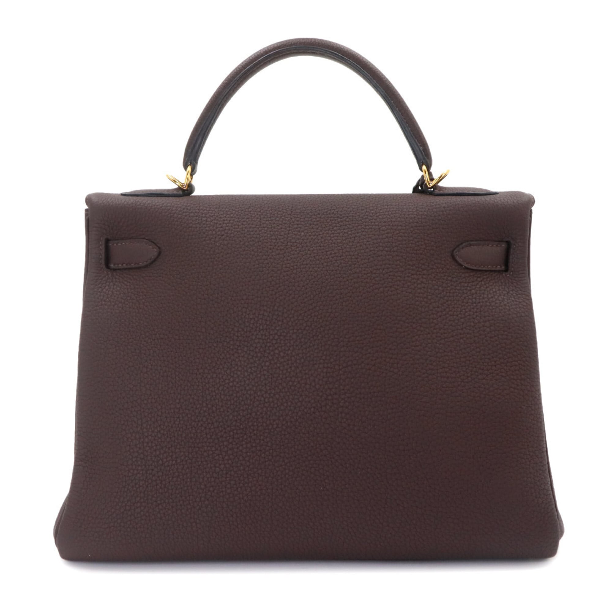 Hermes Kelly Chocolat Togo Leather Handbag (Pre-Owned)