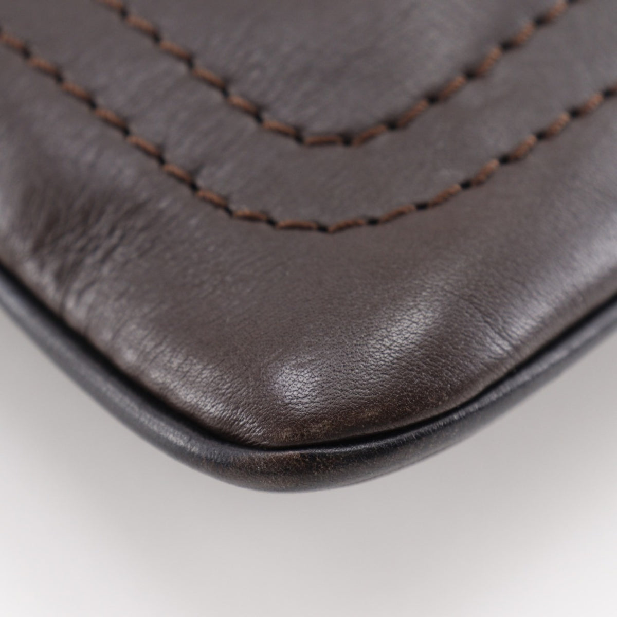 Louis Vuitton Brown Coffee Leather Shoulder Bag (Pre-Owned)