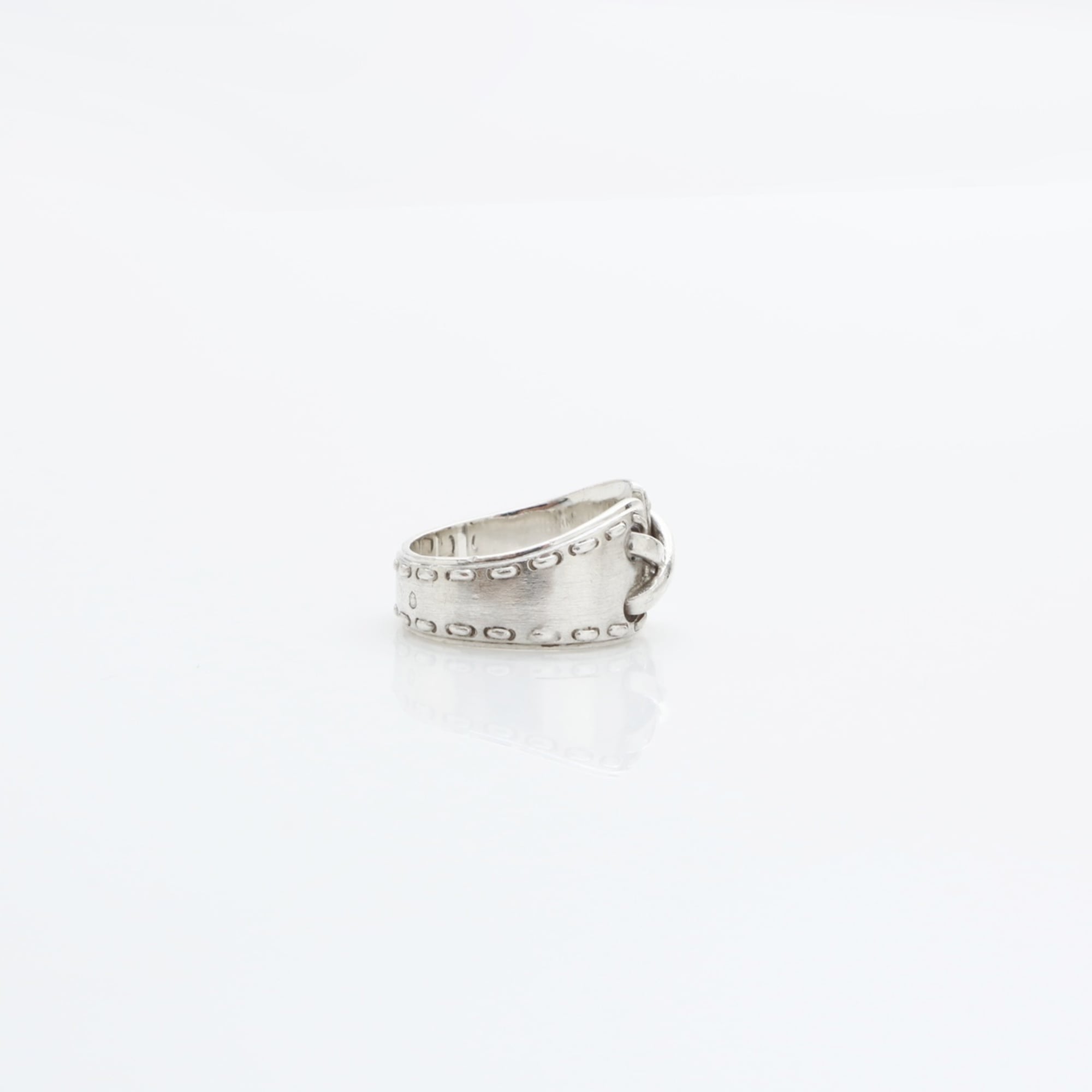 Hermes Silver Band Ring (Pre-Owned)