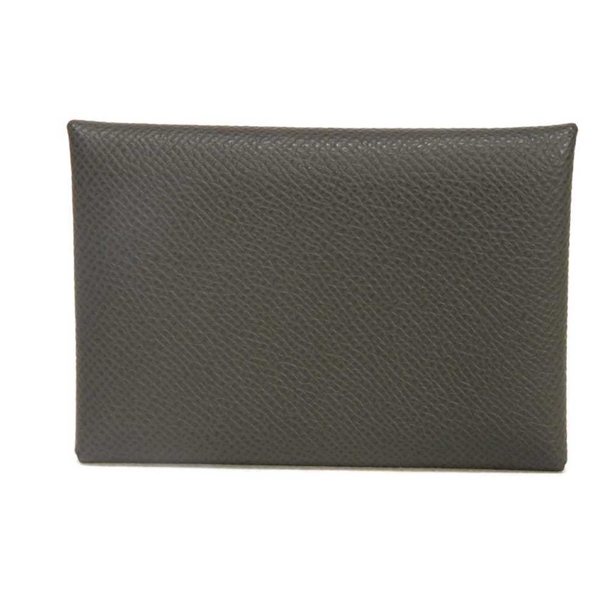 Hermes Dark Gray Graphite Epsom Leather Coin Purse/Coin Case (Pre-Owned)