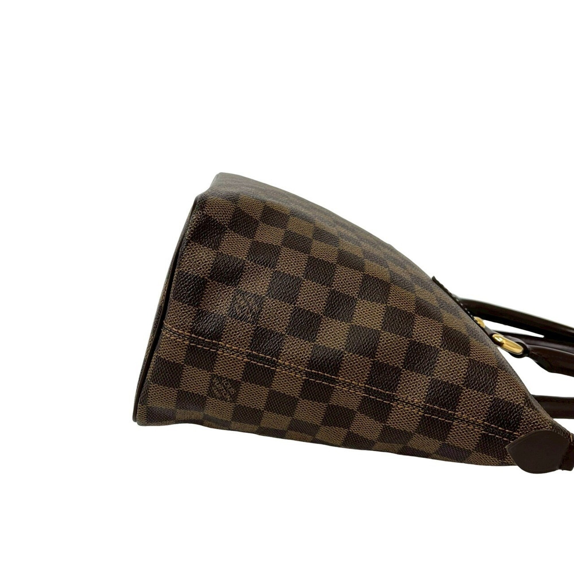 Louis Vuitton Brown Leather Pvc Handbag Tote Bag (Pre-Owned)