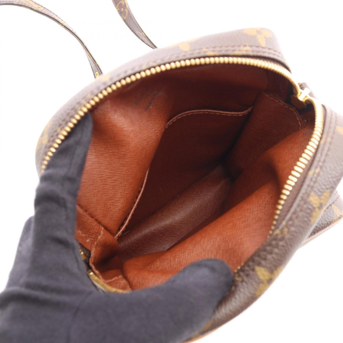 Louis Vuitton Brown Coated Canvas Monogram Leather Handbag Shoulder Bag (Pre-Owned)